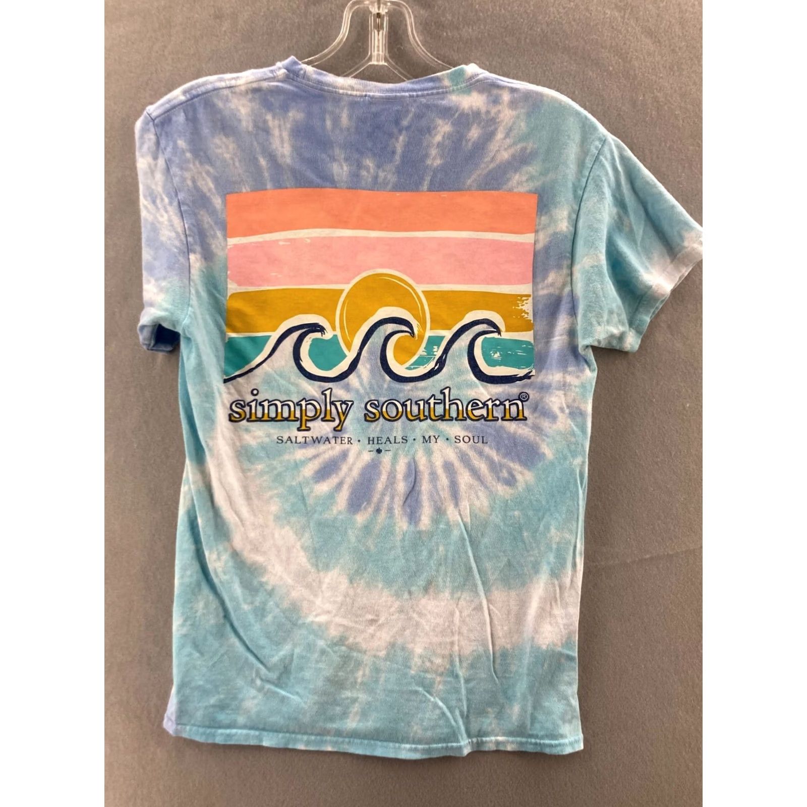 Vintage Simply Southern Shirt Womens Small Tie Dye Wave Graphic Size S / US 4 / IT 40 - 2 Thumbnail