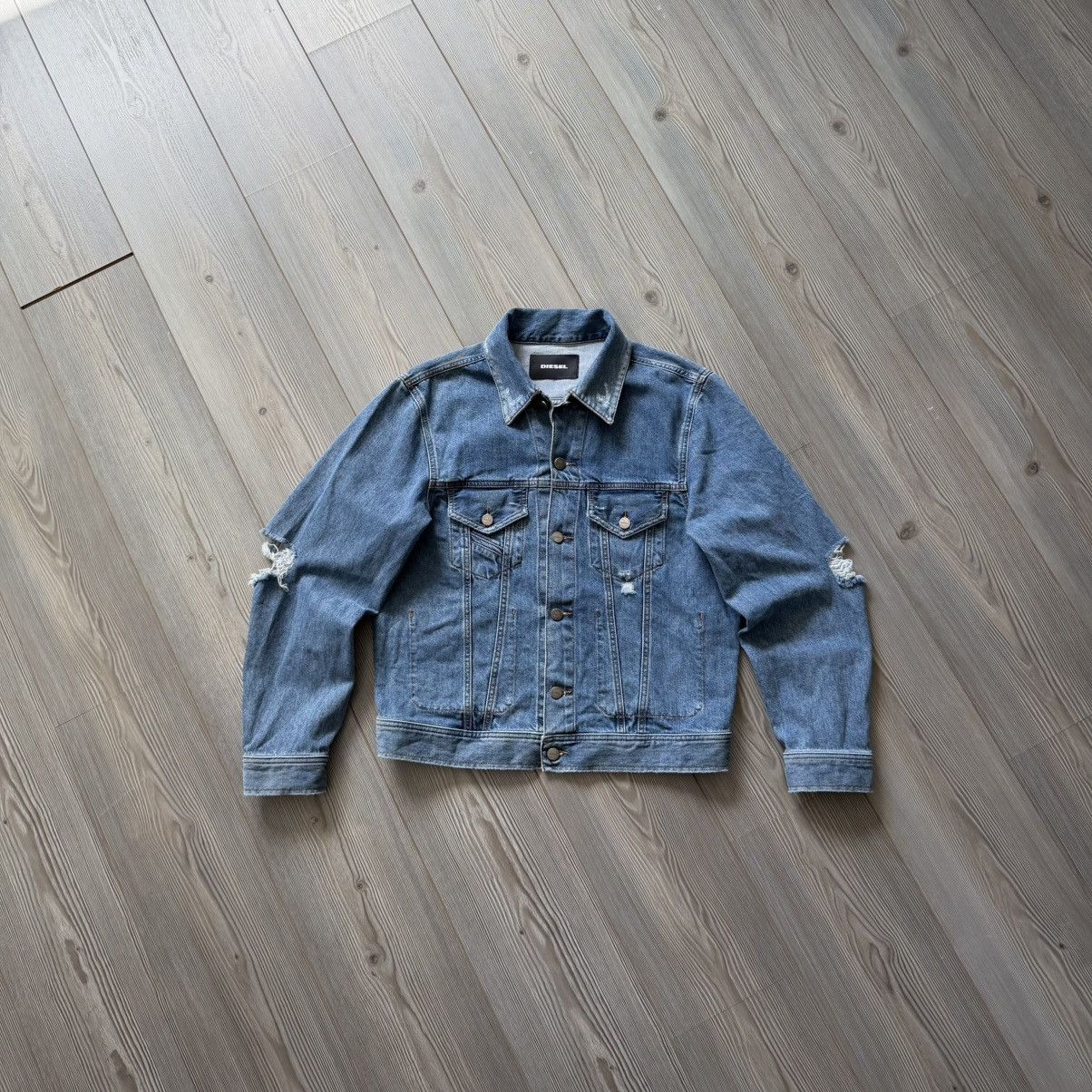 Diesel Rare Diesel D-Robyn Distressed Elbows Denim Jacket M Size US M / EU 48-50 / 2 - 3 Thumbnail