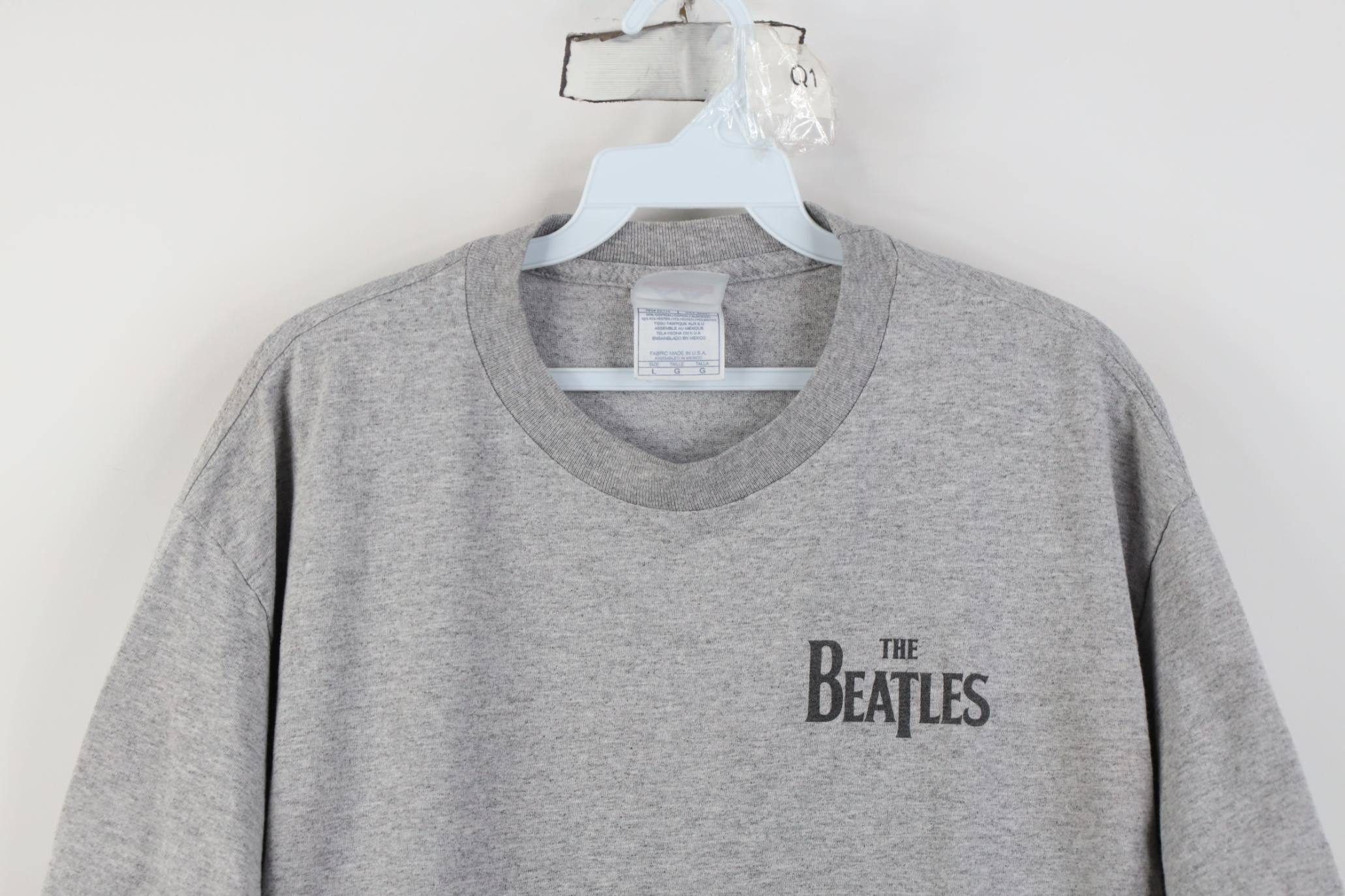 Vintage Vintage Y2K 2002 The Beatles Band T-Shirt Heather Gray Size L / US 10 / IT 46 - 2 Thumbnail