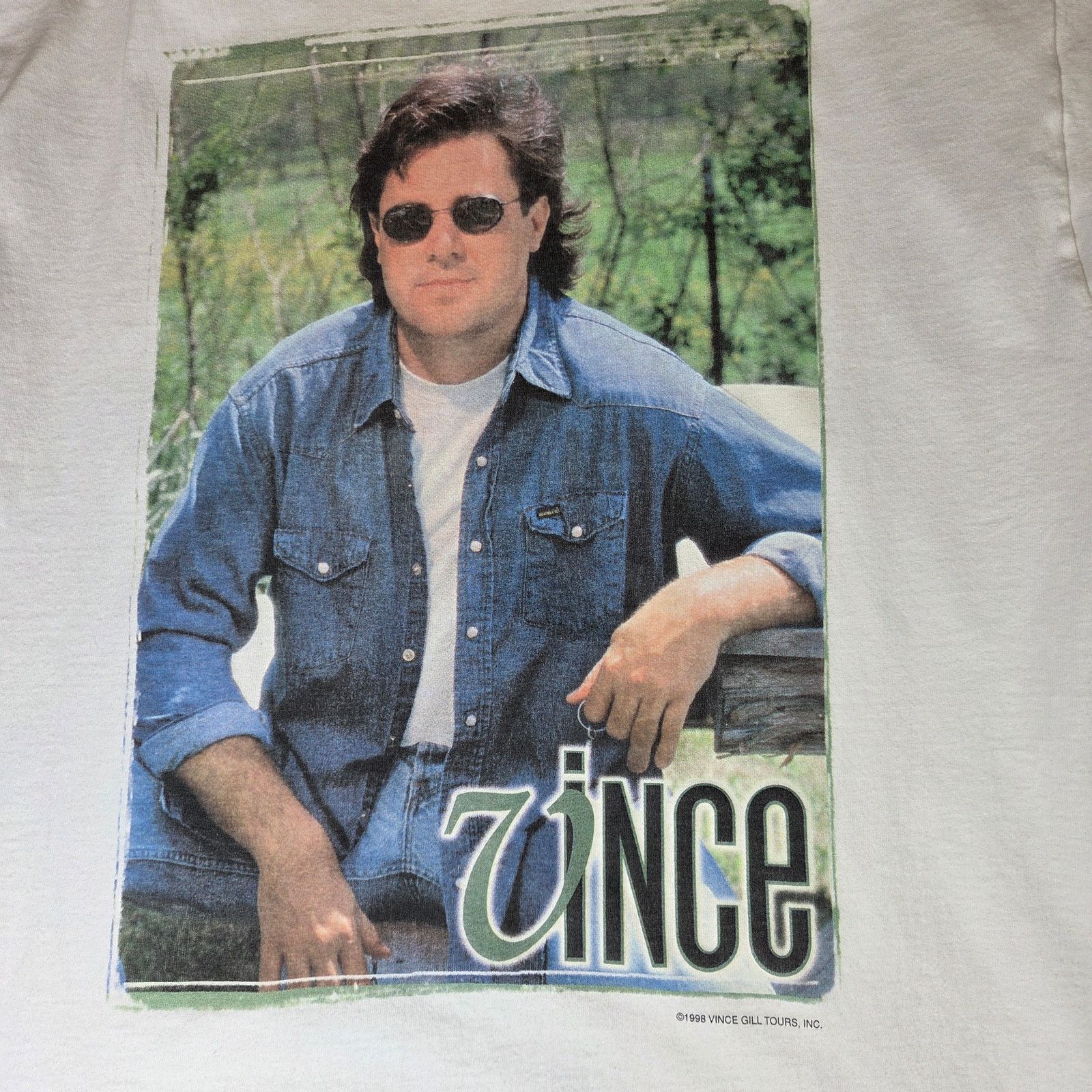 Fruit Of The Loom Vince Gill 1998 Vintage Tour Tee Shirt XL Size US XL / EU 56 / 4 - 4 Thumbnail