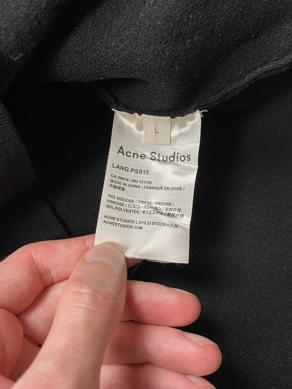 Acne Studios Black Acne Studios Lang PSS15 sweatshirt Size US L / EU 52-54 / 3 - 6 Thumbnail