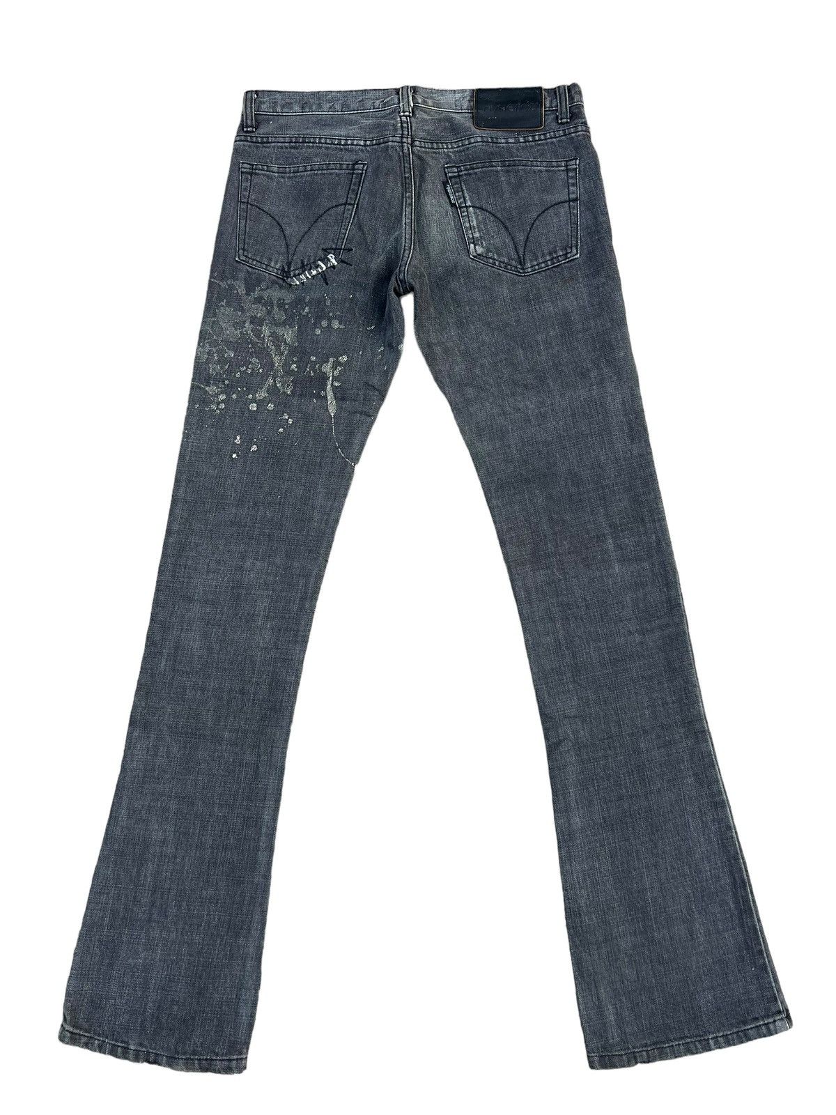 Hysteric Glamour × Vintage Vintage HG Japan Rips ZigZag Patchwork Denim Flare Jeans Size US 29 - 2 Thumbnail