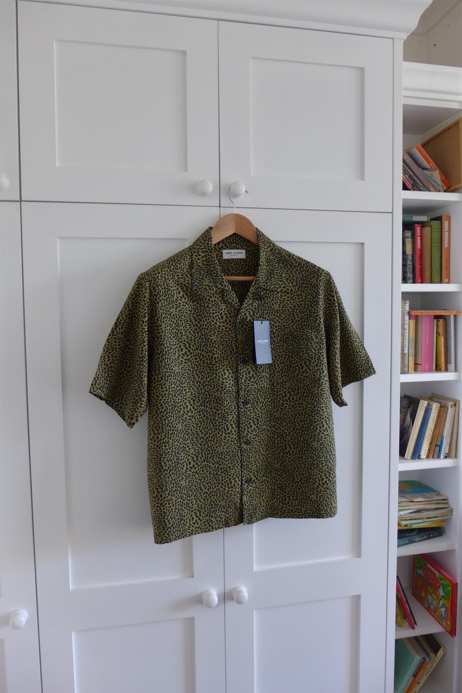 Saint Laurent Paris Saint Laurent Leopard Print Short-Sleeve Shirt Size US XXL / EU 58 / 5 - 6 Thumbnail