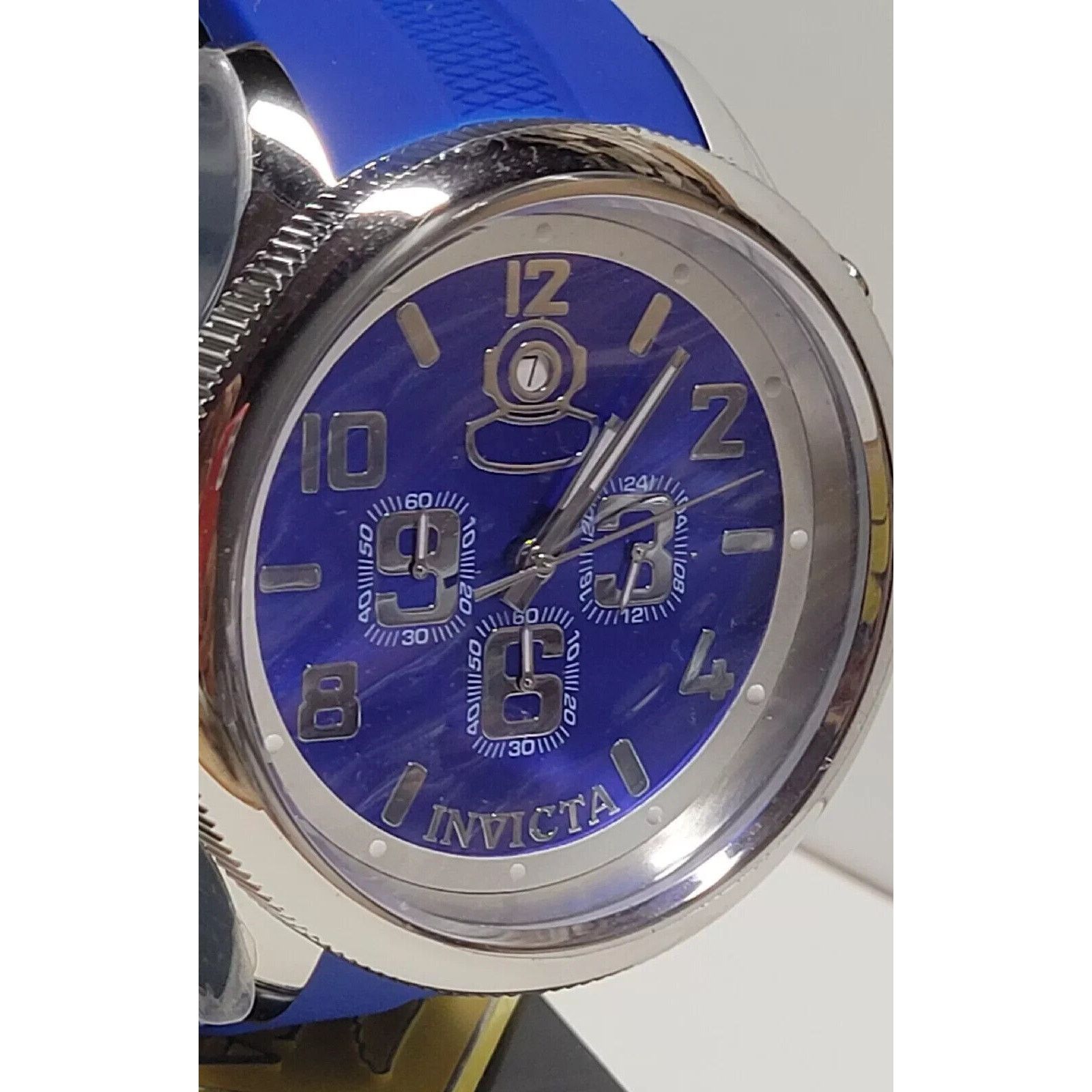 Invicta Invicta 52mm Silver/Blue Model 33018 Men's - Needs Battery Size ONE SIZE - 4 Thumbnail