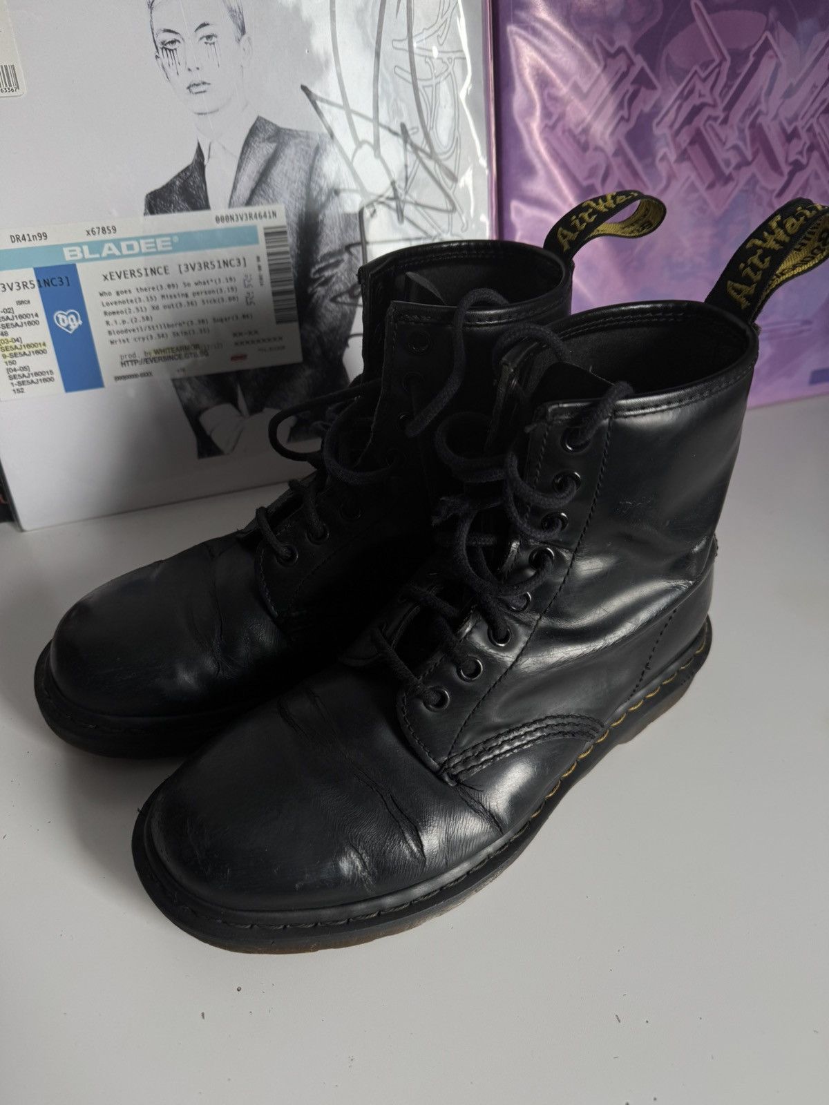 Dr. Martens Dr. Martens 1460 Black Smooth Leather Boots Made In UK Size US 8 / EU 41 - 2 Thumbnail
