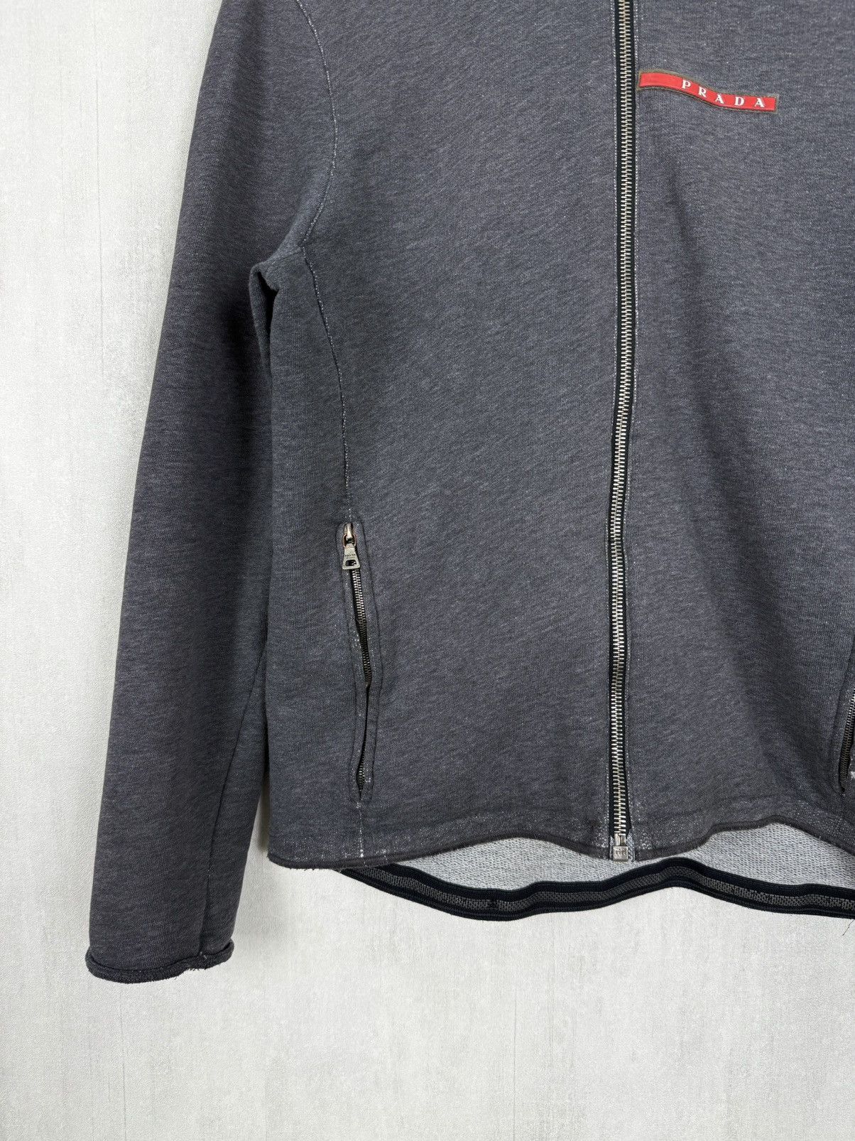 Prada Vintage 90s Prada Sport Red Tab Women’s Zip Up Hoodie Size M / US 6-8 / IT 42-44 - 5 Thumbnail