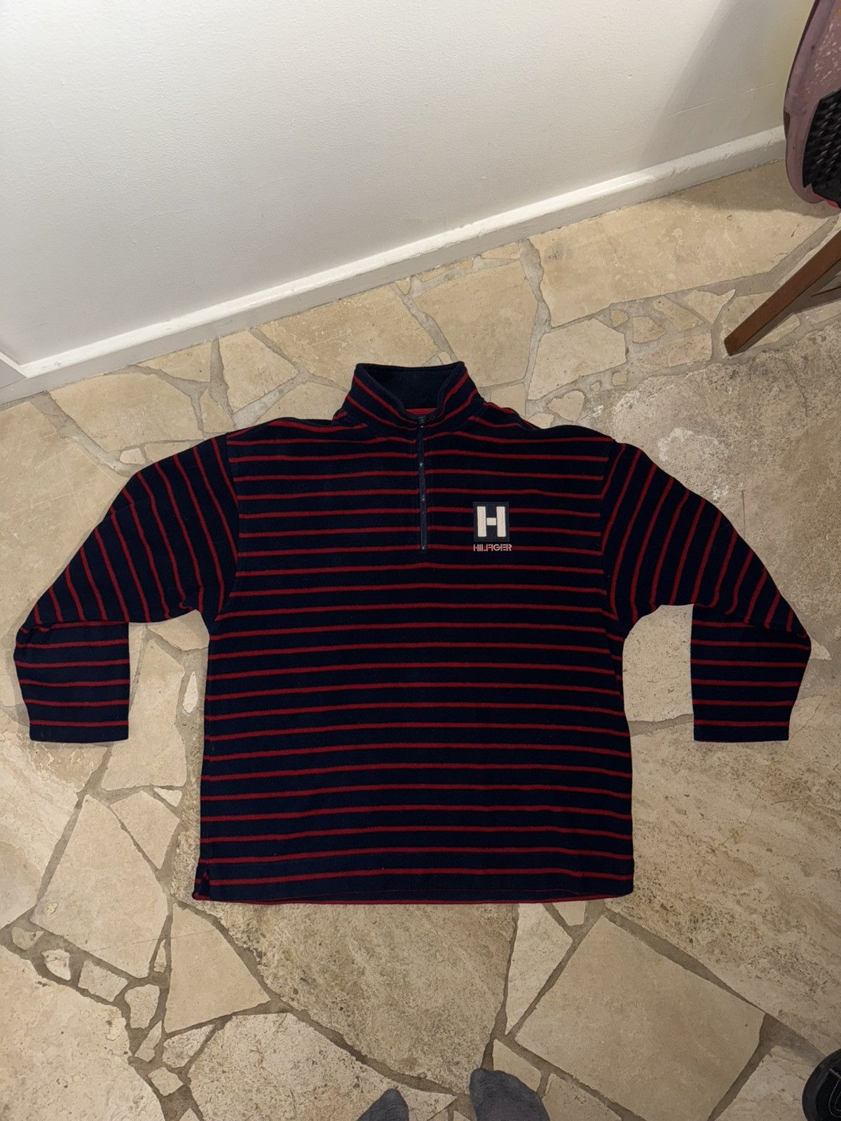 Tommy Hilfiger Tommy hilfiger stripped fleece Size US XL / EU 56 / 4 - 3 Thumbnail