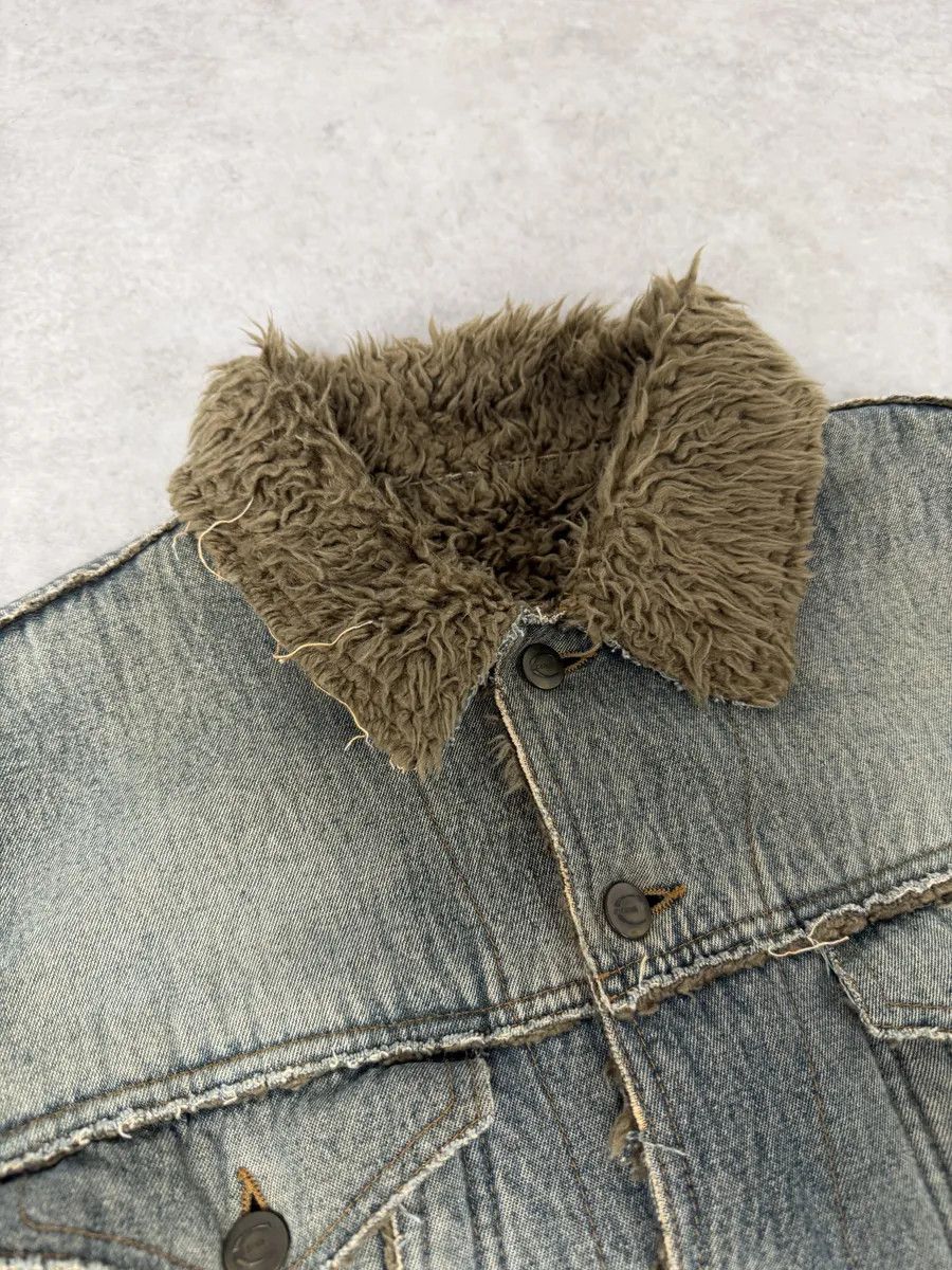 Just Cavalli AW2005 Cavalli Blue Faux Fur Faded Denim Jacket Size US M / EU 48-50 / 2 - 10 Thumbnail
