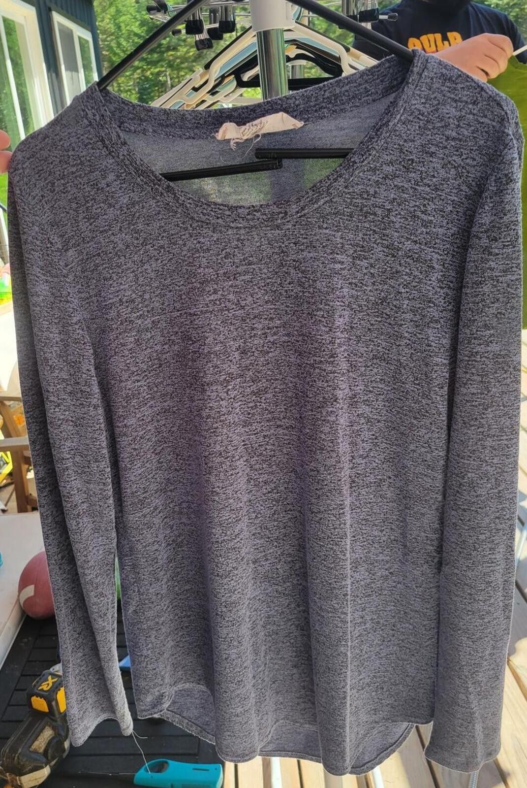 Other WORKSHOP Republic Clothing Gray/ Blue Long Sleeve Shirt Size XL / US 12-14 / IT 48-50 - 1 Thumbnail