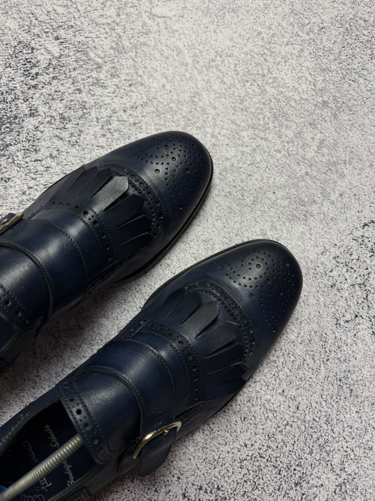 Santoni Santoni Loafers Formal Leather Shoes Boots Luxury Style Rare Size US 7 / EU 40 - 11 Thumbnail