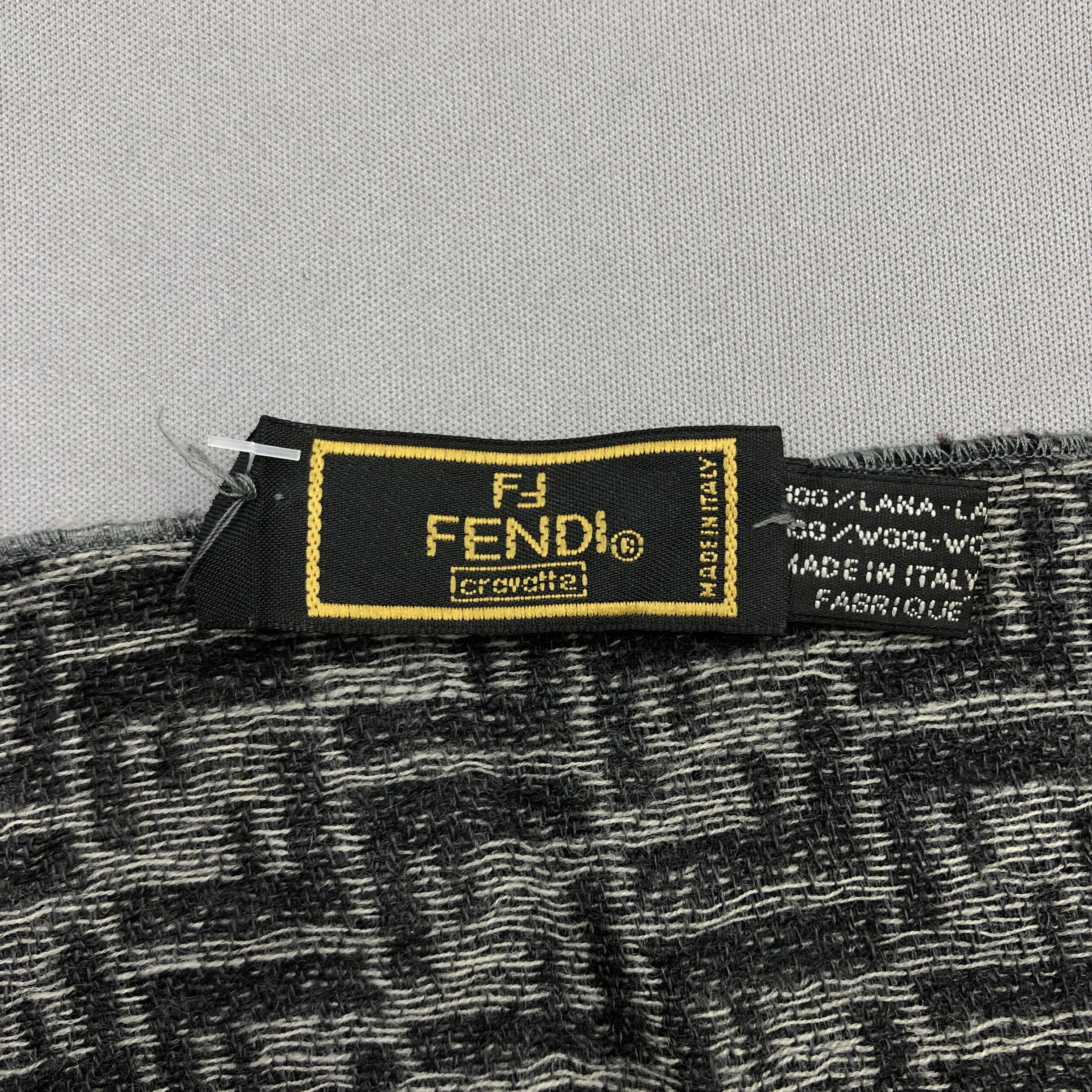 Fendi Vintage Y2K Fendi Scarf Muffler FF Roma Monogram Wool Scarve Size ONE SIZE - 5 Thumbnail