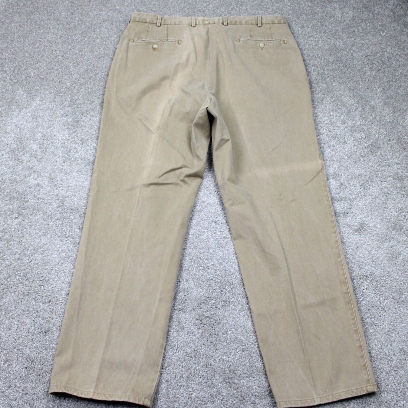 Peter Millar Peter Millar Pima Cotton Pants Men 36 Beige Flat Front Chino Straight 30" inseam Size US 36 / EU 52 - 6 Thumbnail