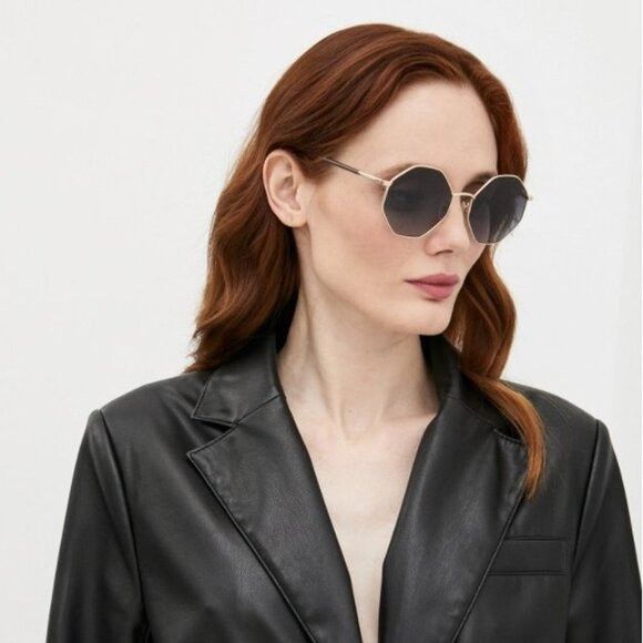 Moschino Moschino Love MOL 029/S 0000 9O Sunglasses Gold Frame Size ONE SIZE - 6 Thumbnail