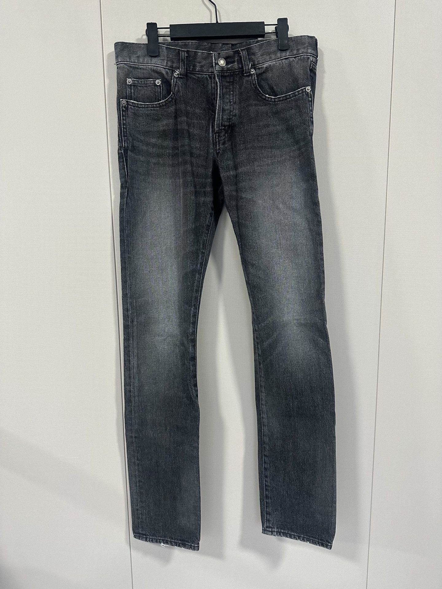 Saint Laurent Paris Saint Laurent D18 Black-Gray Washed Jeans Size US 29 - 1 Thumbnail