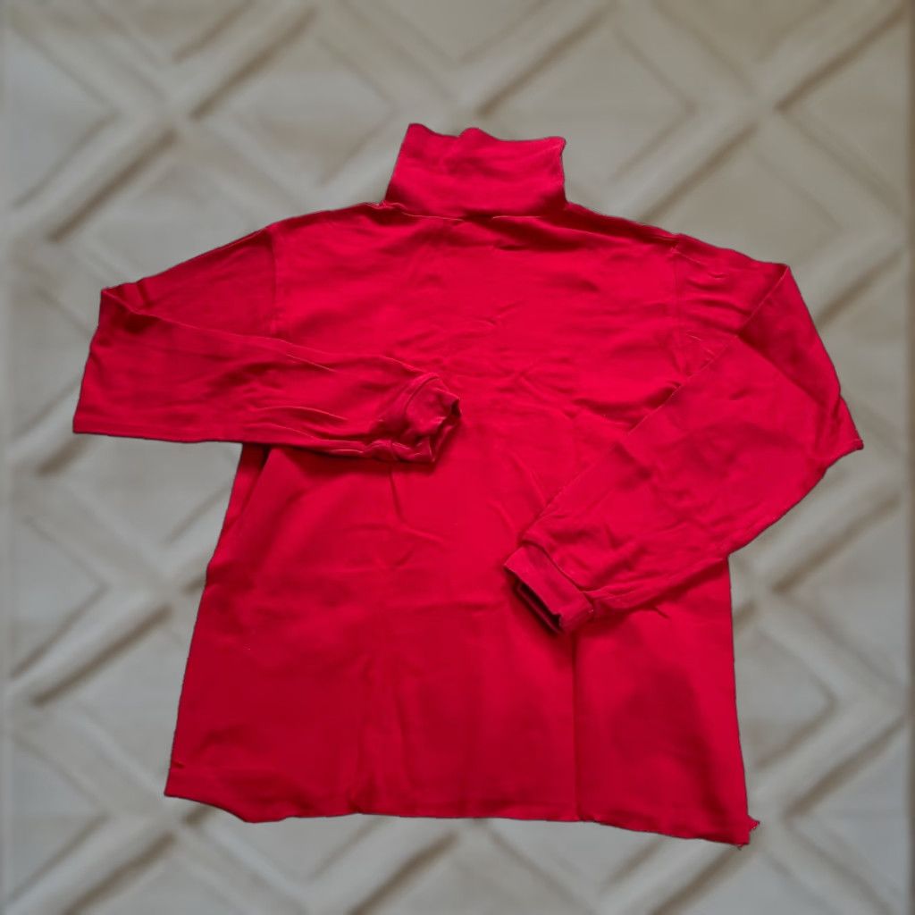 Vintage VINTAGE REI Turtle Neck Sweater Woman Medium Solid Red Long Sleeve Cotton Outdoor Casual Size M / US 6-8 / IT 42-44 - 1 Thumbnail