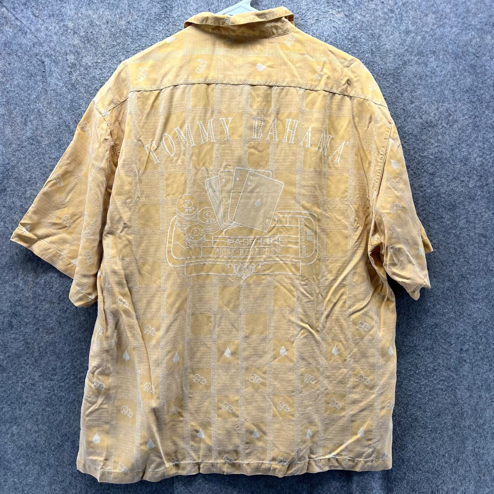 Tommy Bahama VINTAGE Tommy Bahama Shirt Mens XL Yellow Silk Camp Casino Poker Cards Gambling Shirt Mens XL Yellow Silk Camp Casino Poker Cards Gambling Size US XL / EU 56 / 4 - 2 Thumbnail