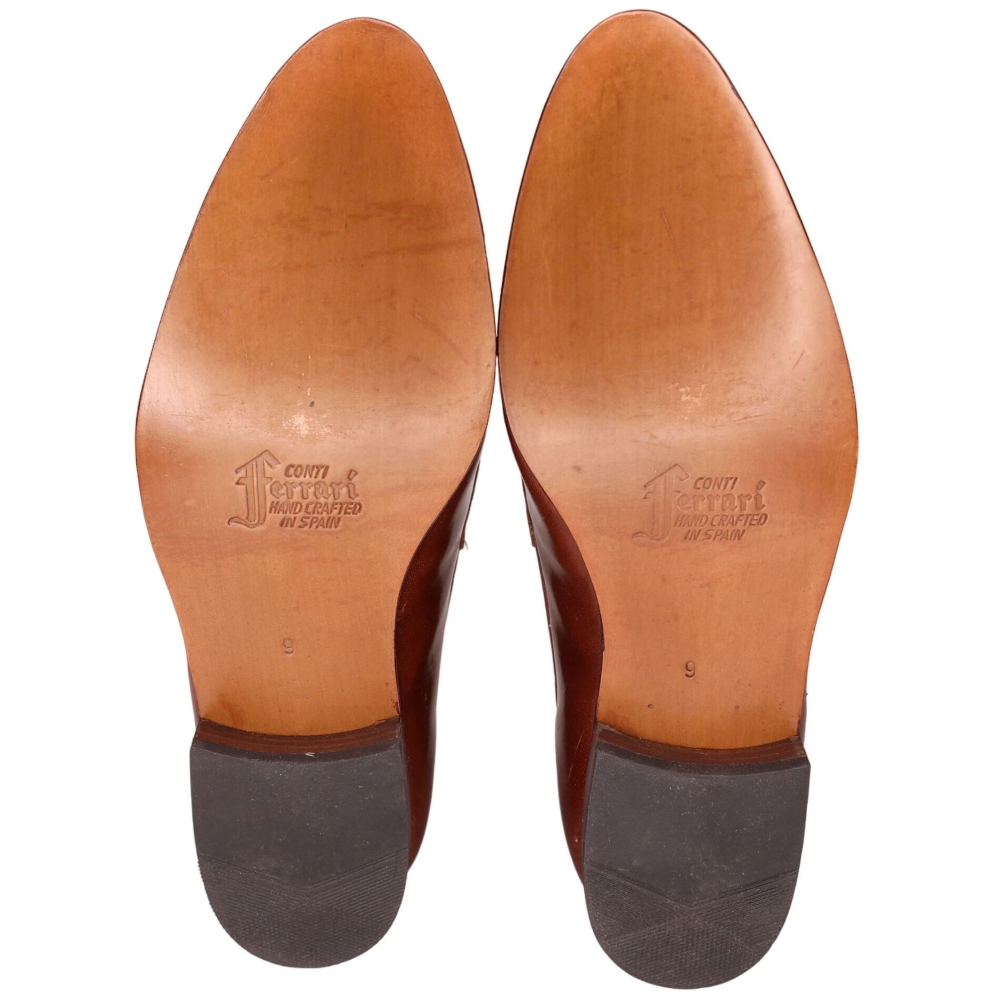 Ferrari New Vintage Conti Ferrari Men's 9 Brown Leather Handcrafted Size US 9 / EU 42 - 2 Thumbnail