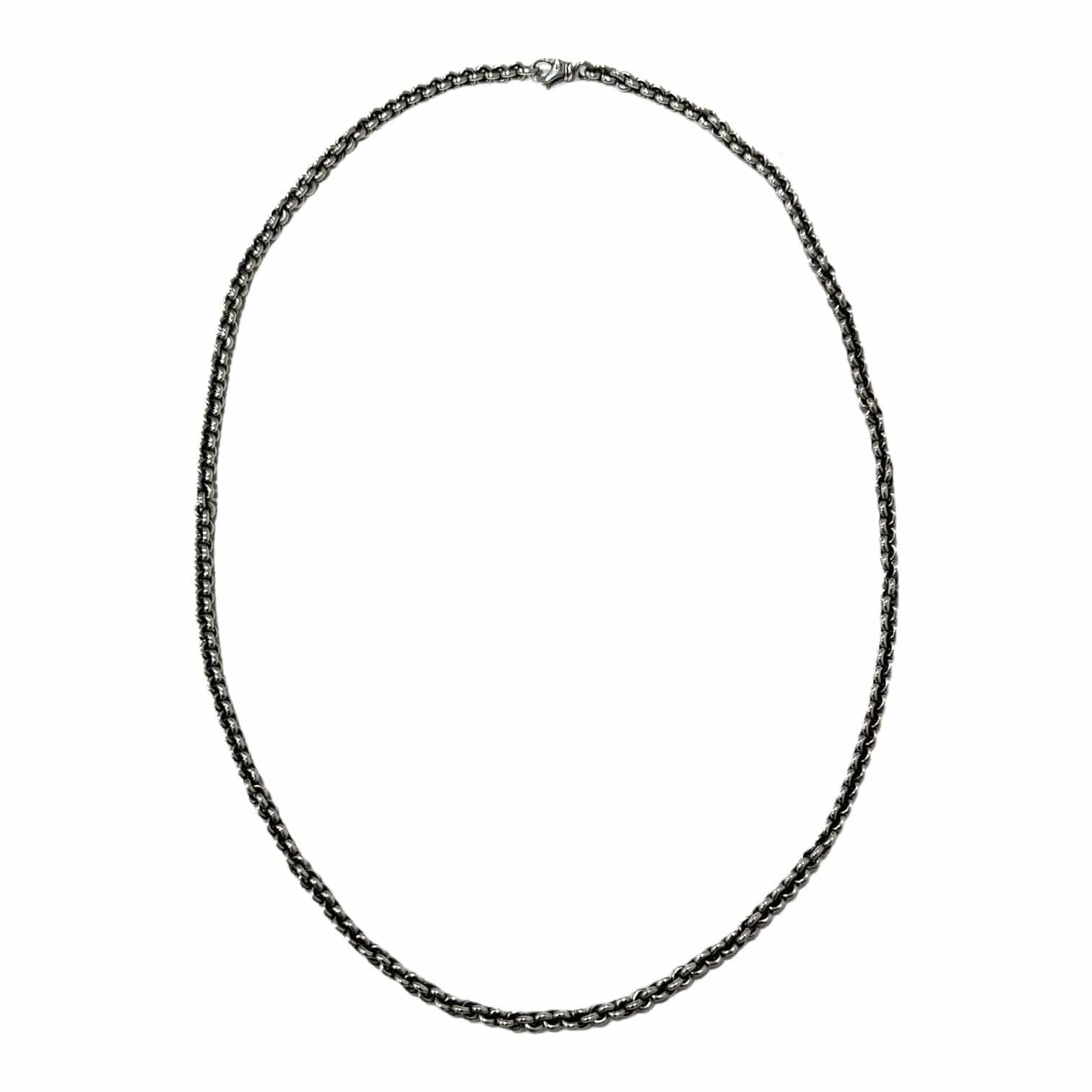 image of Chrome Hearts Long Circle Link Necklace (.925 Silver), Men's