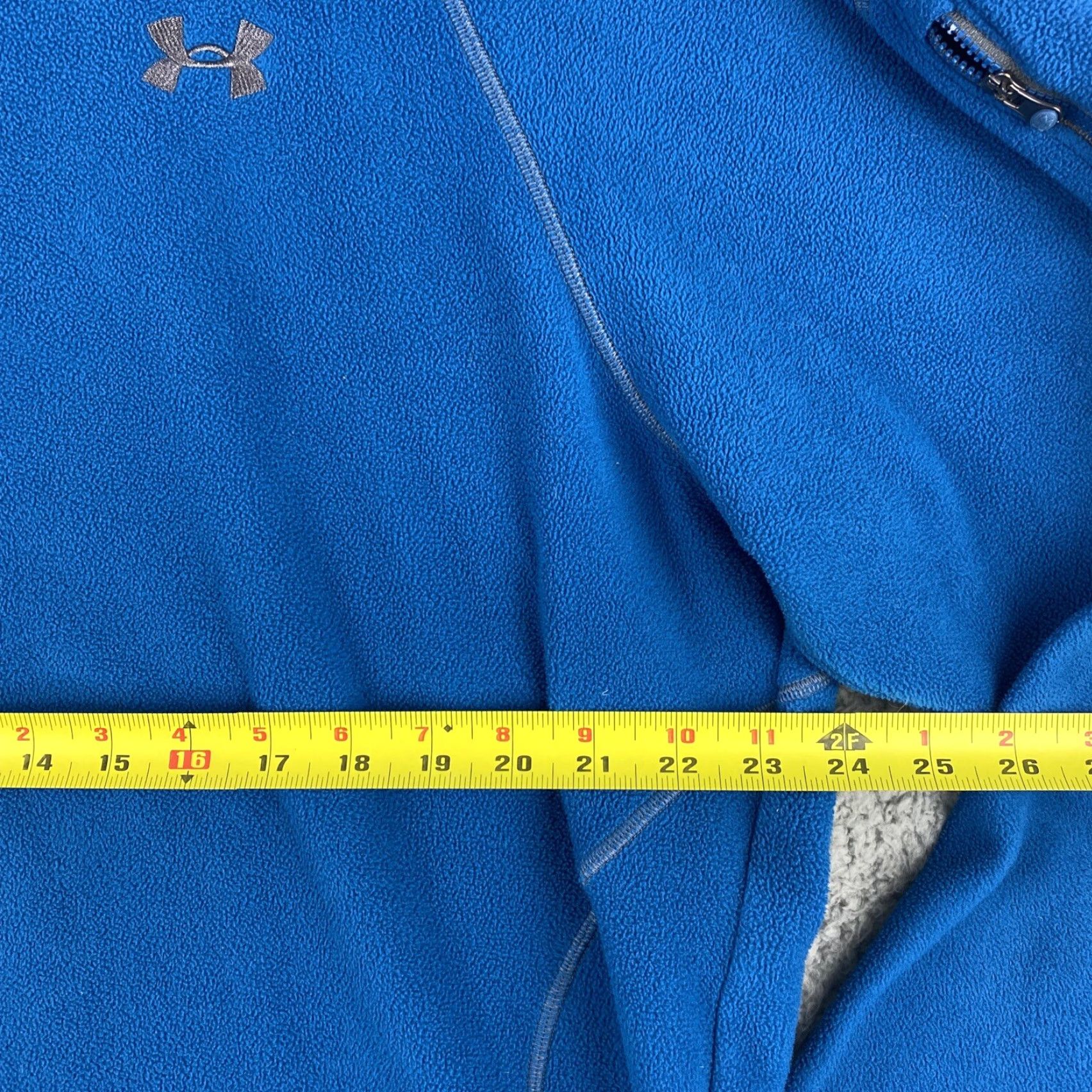 Under Armour UNDER ARMOUR Royal Blue Full Zip Sweatshirt Jacket Men's Large Sherpa Size US L / EU 52-54 / 3 - 6 Thumbnail