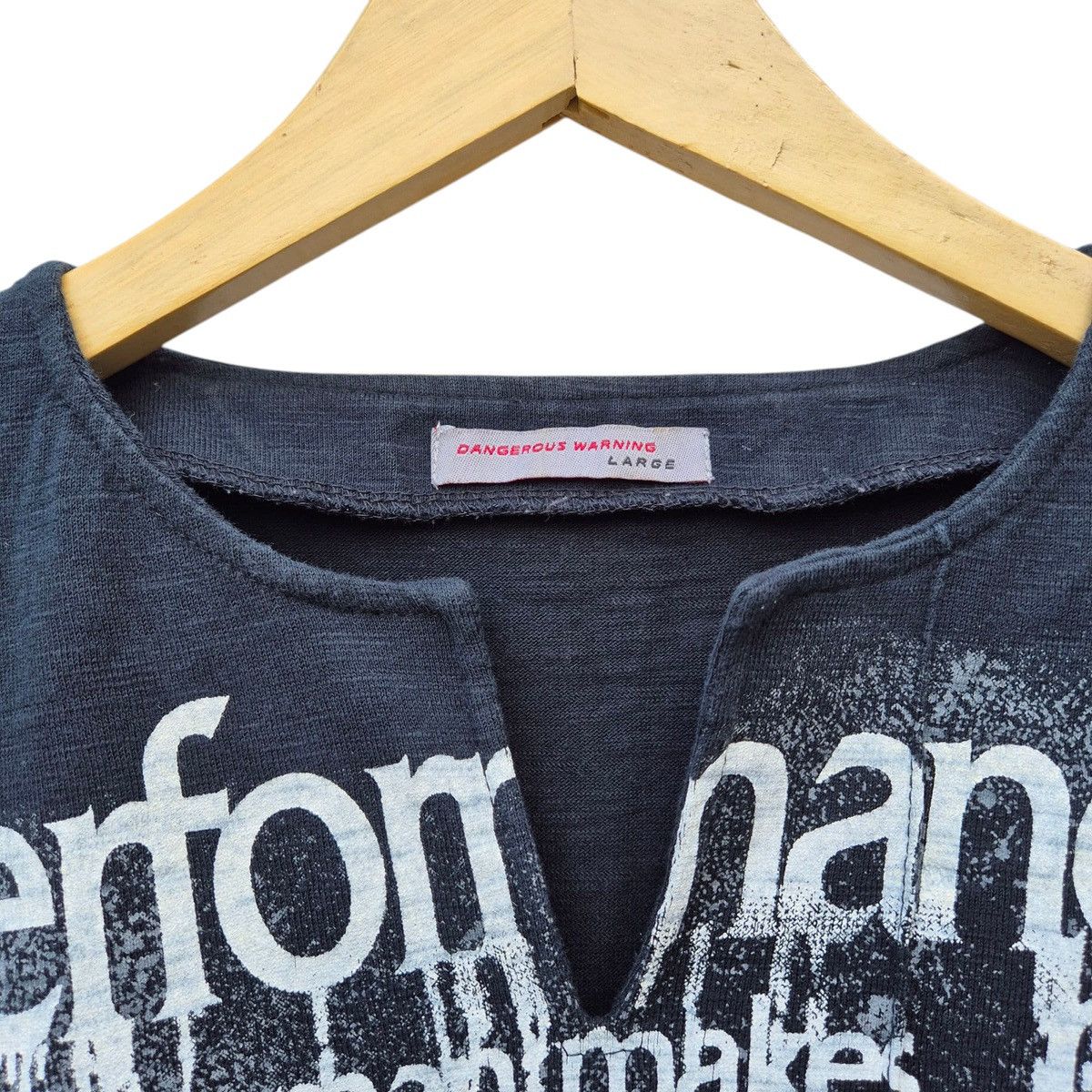If Six Was Nine × Japanese Brand × Le Grande Bleu (L.G.B.) Dangerous warning poem longsleeve Size US L / EU 52-54 / 3 - 4 Thumbnail