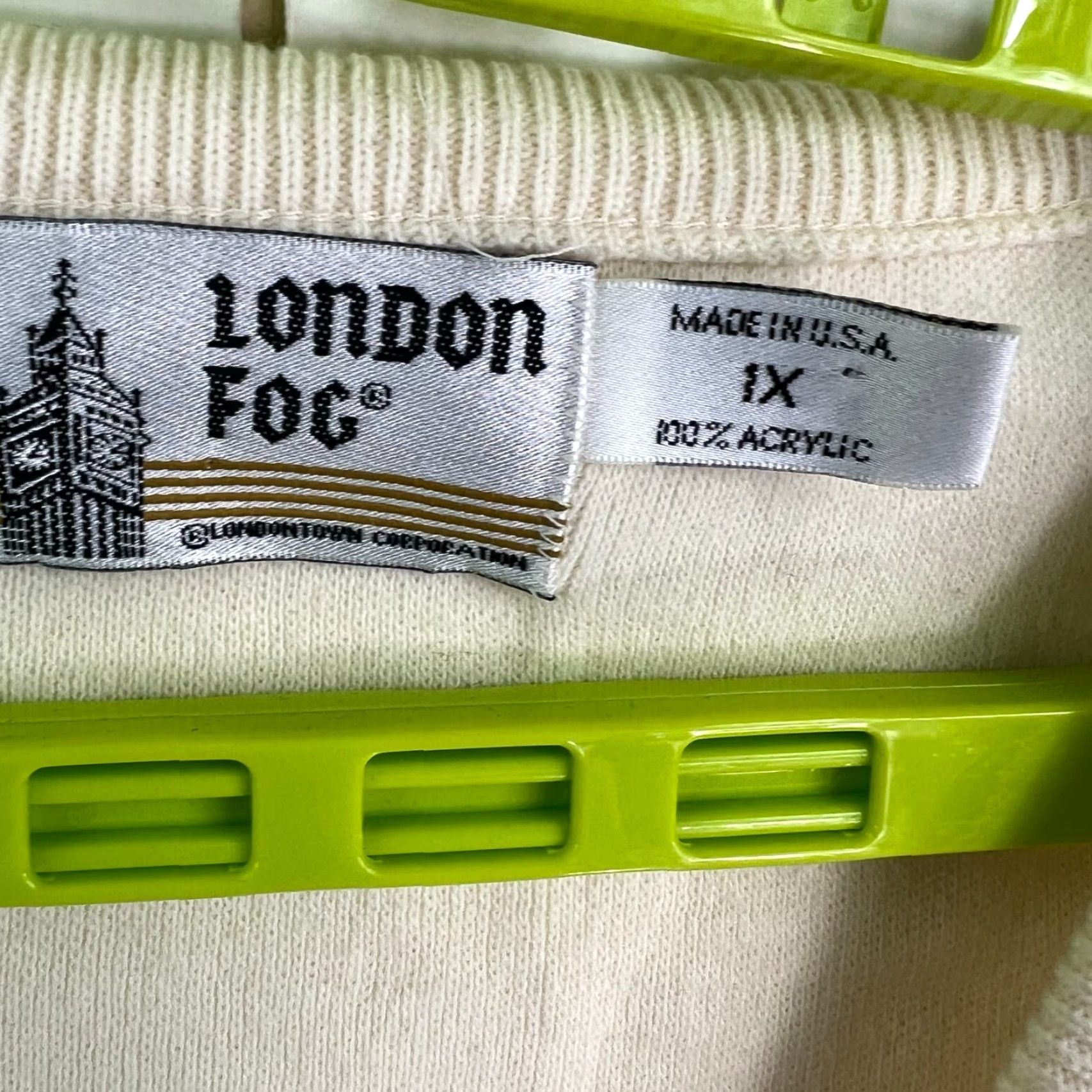 London Fog VINTAGE London Fog Pullover Sweater Mens V-Neck Ivory XL Ivory 90s Classic Men's Sweater Size US XL / EU 56 / 4 - 3 Thumbnail