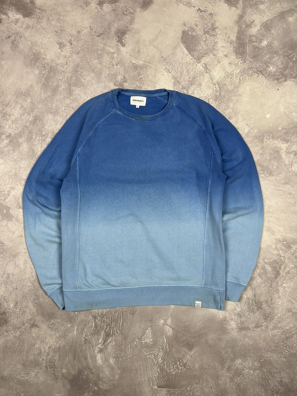 Norse Projects Mens Norse Project Vorm Brushed Indigo Crewneck Sweatshirt Size US M / EU 48-50 / 2 - 2 Thumbnail