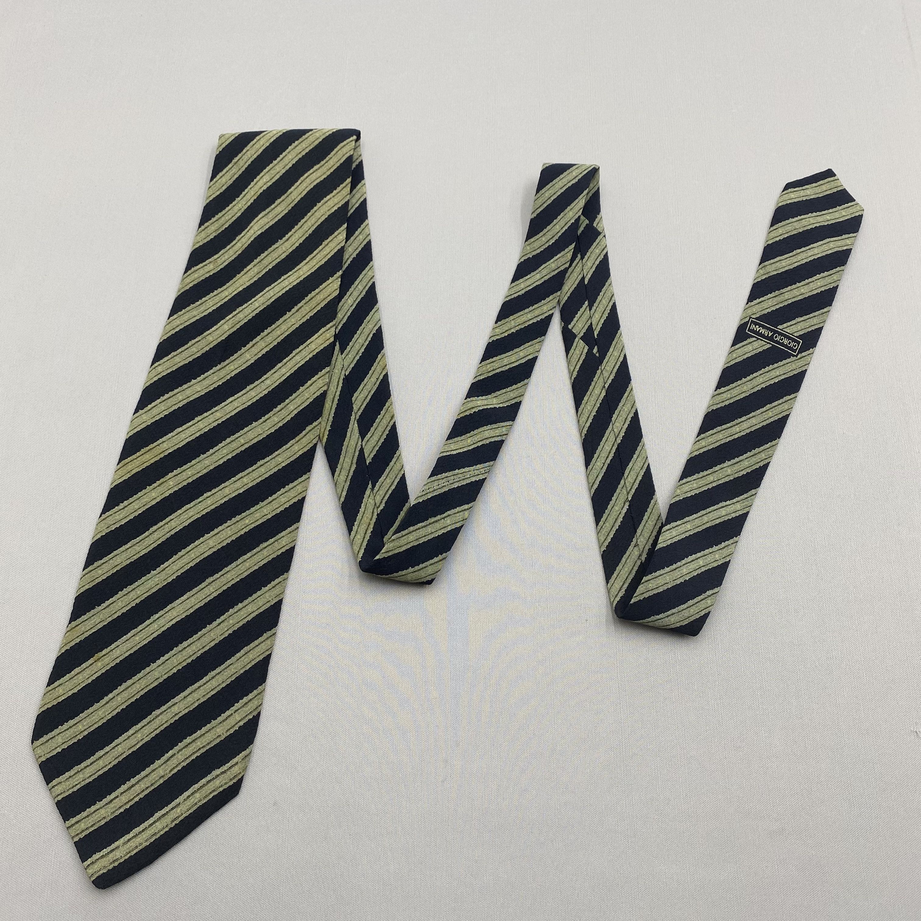 Giorgio Armani Vintage Giorgio Armani SILK Necktie Cravate Pure Silk Size ONE SIZE - 5 Thumbnail