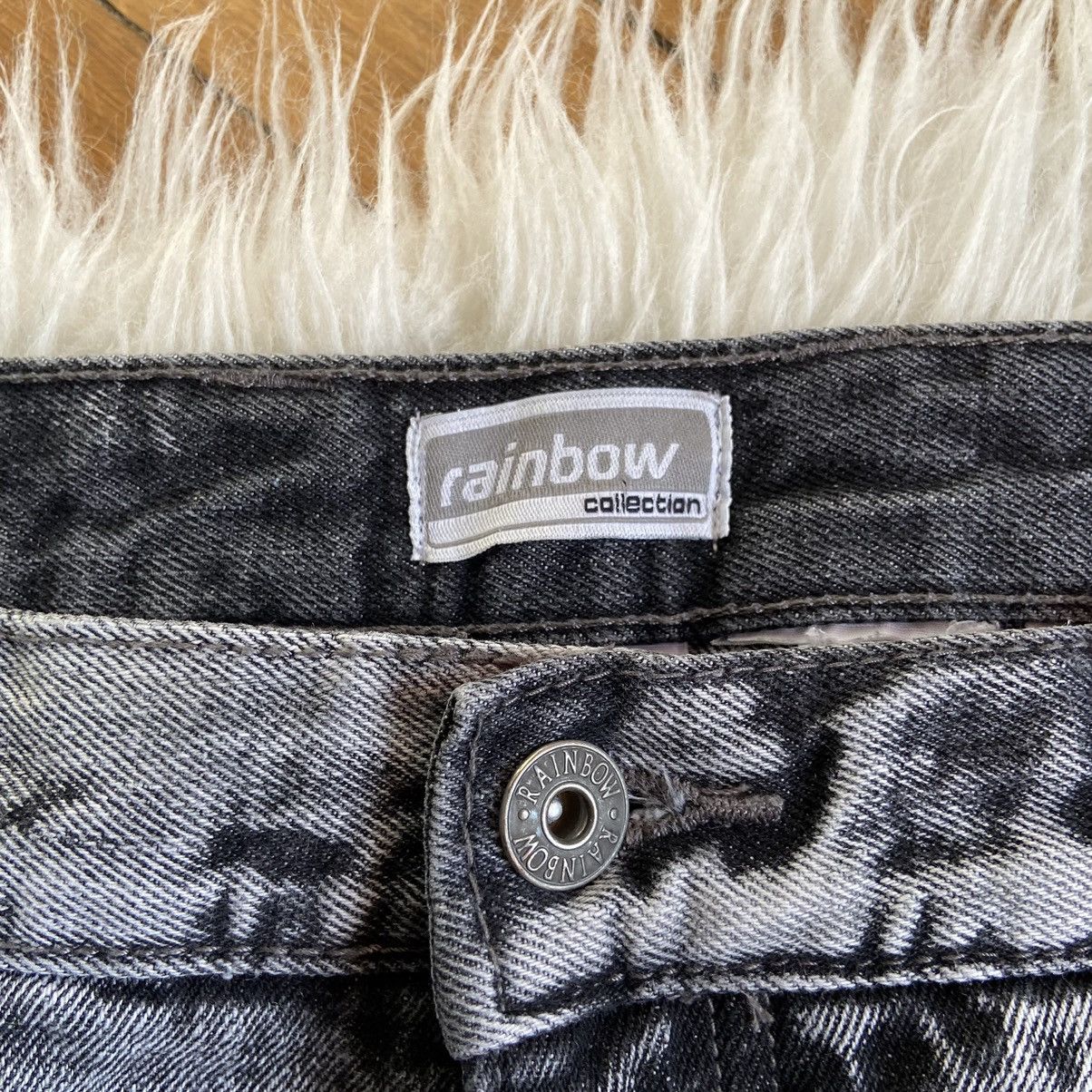 Japanese Brand × Rainbow 📌 Crazy Rainbow Graphic Y2K Distressed Faded Denim Size US 34 / EU 50 - 10 Thumbnail