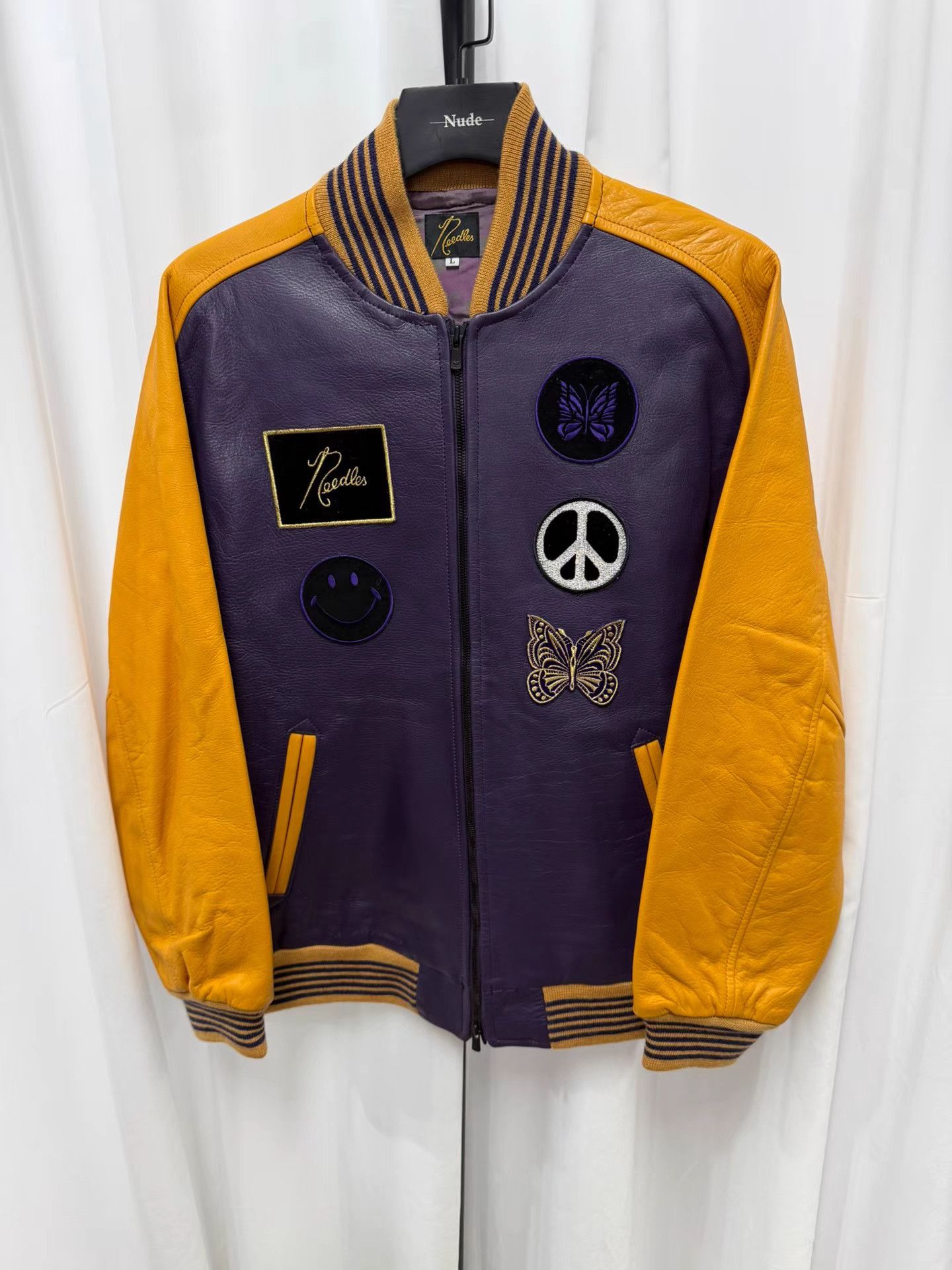 Needles Needles Butterfly Embroidered Cowhide Jacket K20 Size US L / EU 52-54 / 3 - 1 Thumbnail