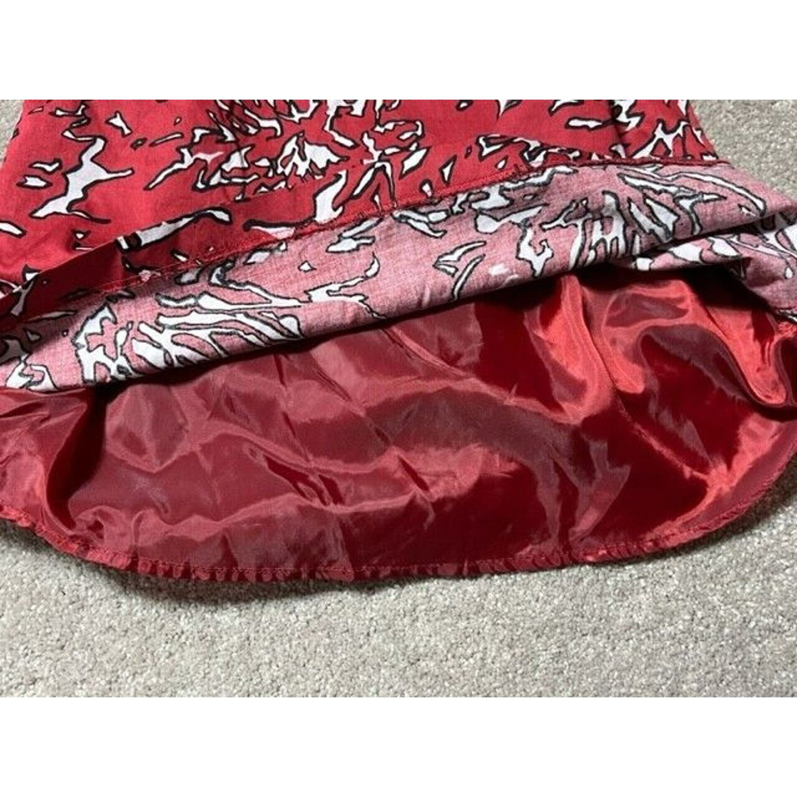 Other The Limited Dress Size 0 Abstract Strapless A Line Lined Red Size XS / US 0-2 / IT 36-38 - 5 Thumbnail