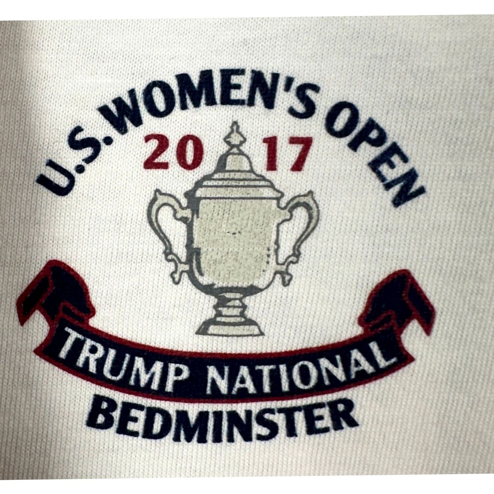 Vintage Ahead Sweatshirt Womens Medium White Logo Pullover Crew Neck Short Description: Trump National Bedminster? Size M / US 6-8 / IT 42-44 - 5 Thumbnail
