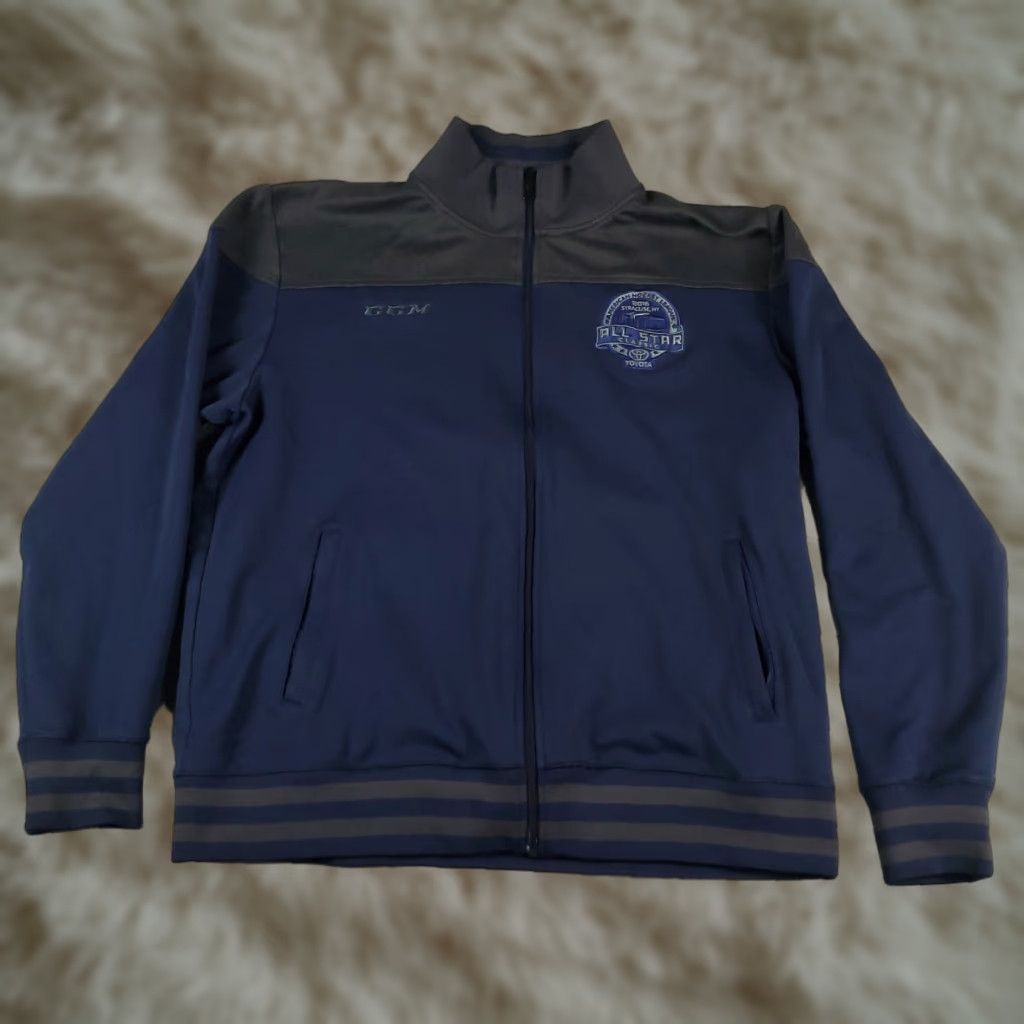 Vintage CCM Jacket Mens XL Blue Full Zip Track Jacket Sports Modern Men Size US XL / EU 56 / 4 - 1 Thumbnail