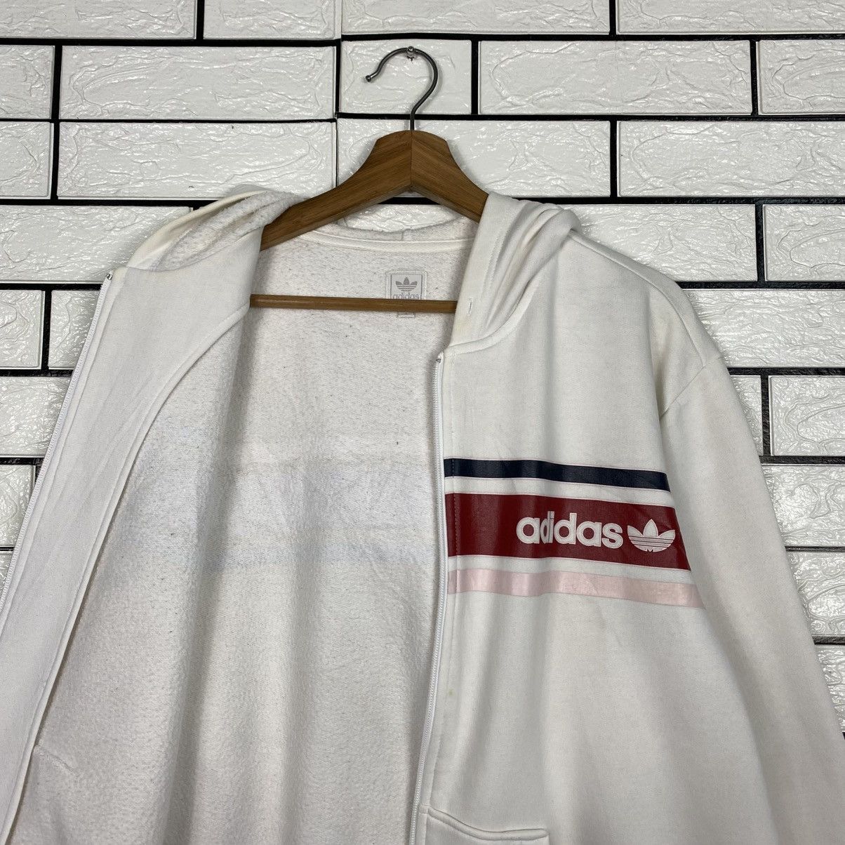Adidas Vintage Zipper Bomber Jacket Adidas Big Logo Size US M / EU 48-50 / 2 - 14 Thumbnail