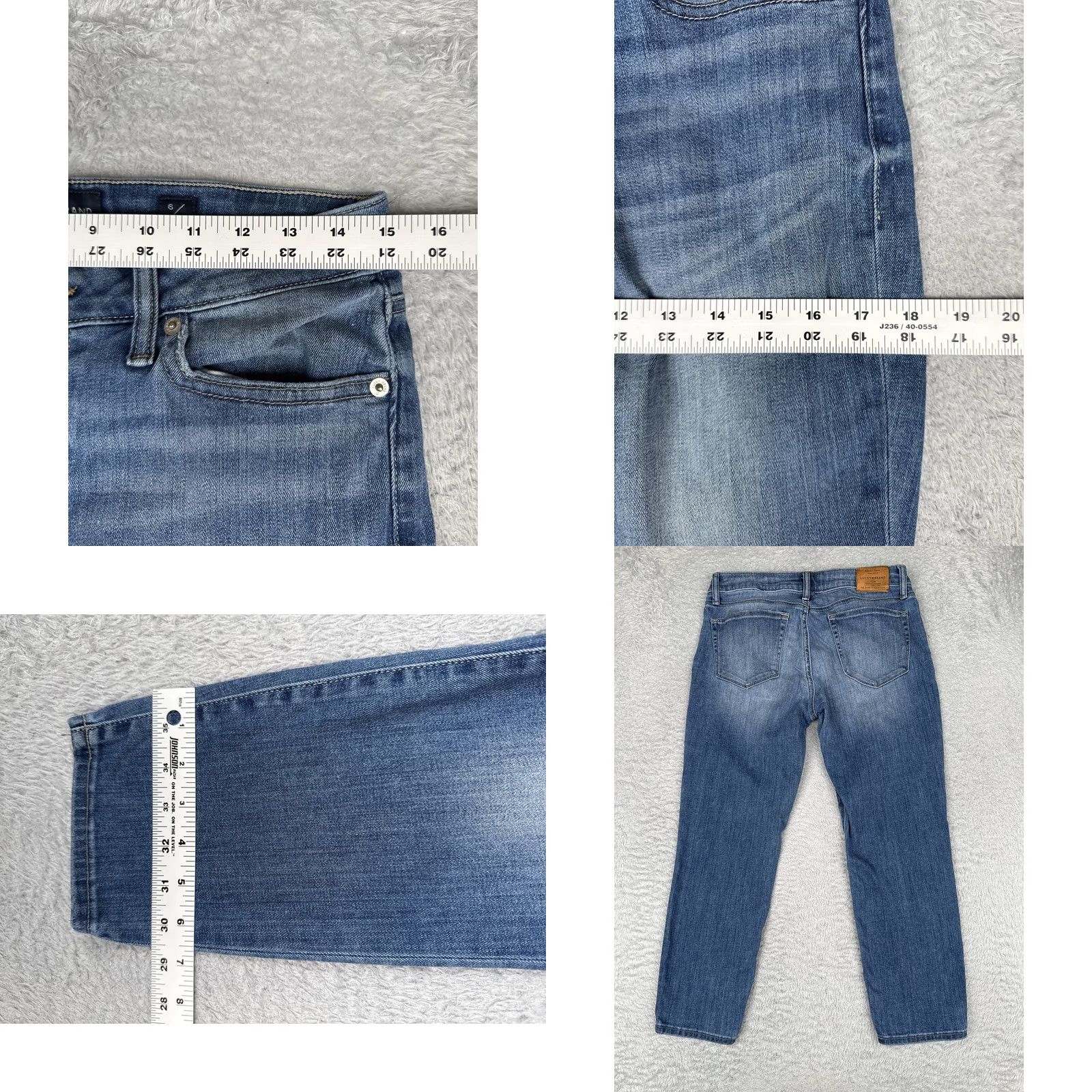 Lucky Brand Lucky Brand Lolita Crop Jeans Womens 6 Blue Med Wash Mid Rise Stretch 29x24 Size 28" / US 6 / IT 42 - 9 Thumbnail