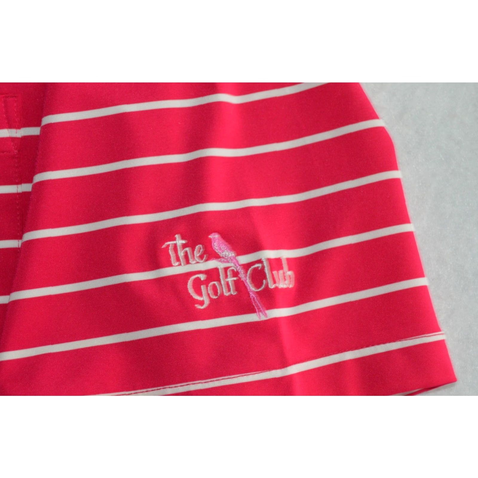 Ralph Lauren RALPH LAUREN RLX Polo Shirt Men’s SS Polo Pink Stripe Poly Blend Size US L / EU 52-54 / 3 - 5 Thumbnail