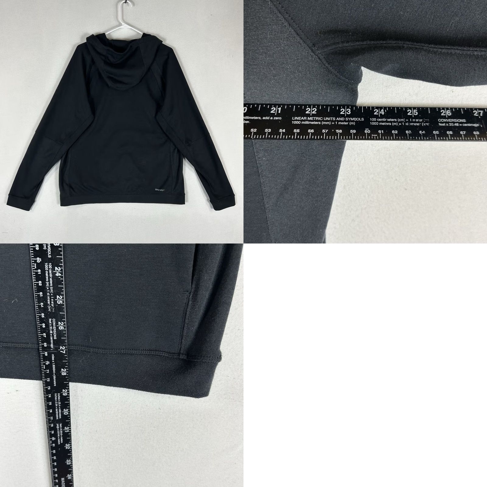 Nike Nike Air Jordan Hoodie Mens Large Black Lightweight Pullover Basketball Sweatshirt Zip 1/2 1/4 Zip Hooded All Seasons Size US L / EU 52-54 / 3 - 8 Thumbnail