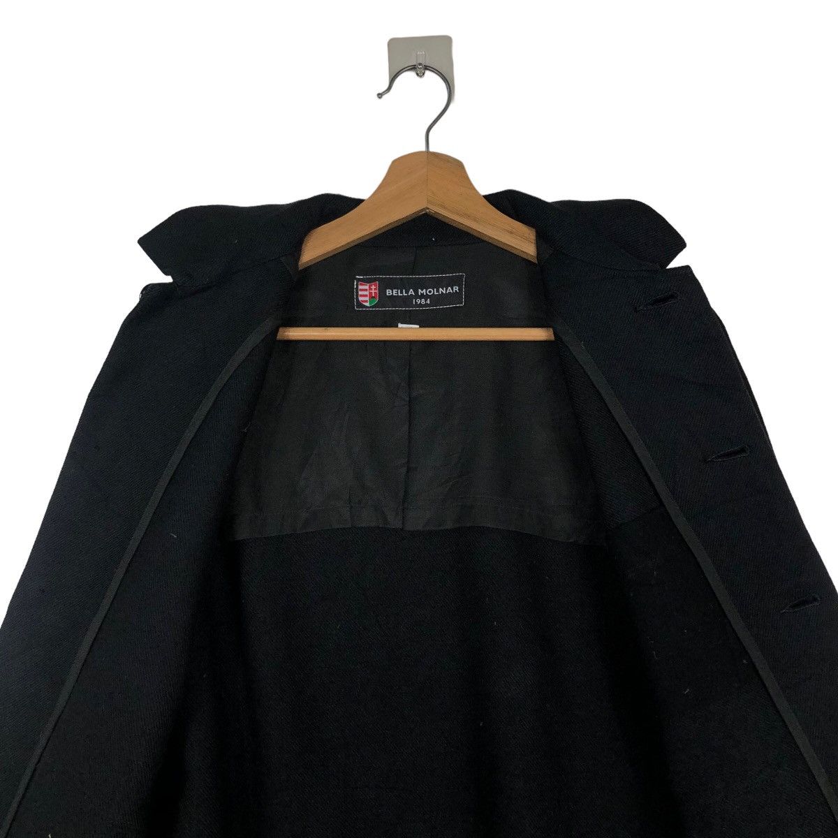Issey Miyake 🔥Vintage Wool Button Jacket Bella Molnar 1984 Rich Black Size US M / EU 48-50 / 2 - 14 Thumbnail