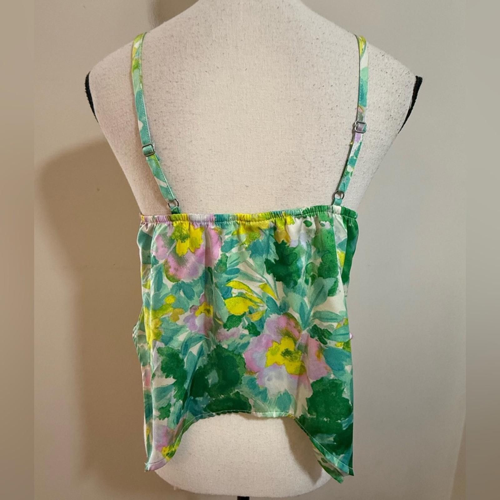 Other Wild Fable pastel floral crop tank handkerchief hem SZ SM Size S / US 4 / IT 40 - 4 Thumbnail