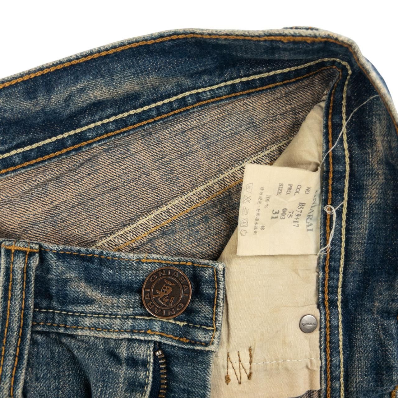 Other Vintage Oniarai Embroidered Devil Japanese Denim Jeans W31 Size US 31 - 5 Thumbnail