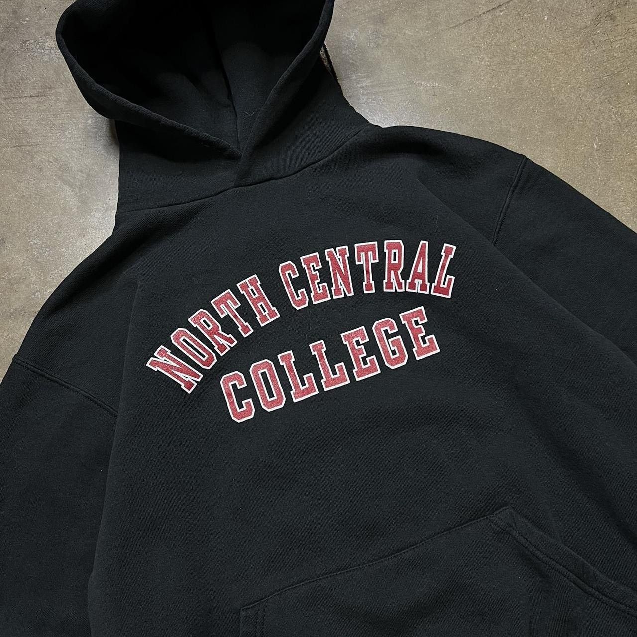 Russell Athletic × Vintage Vintage Russell Athletic Hoodie Sweatshirt Faded Black Boxy Size US S / EU 44-46 / 1 - 4 Thumbnail