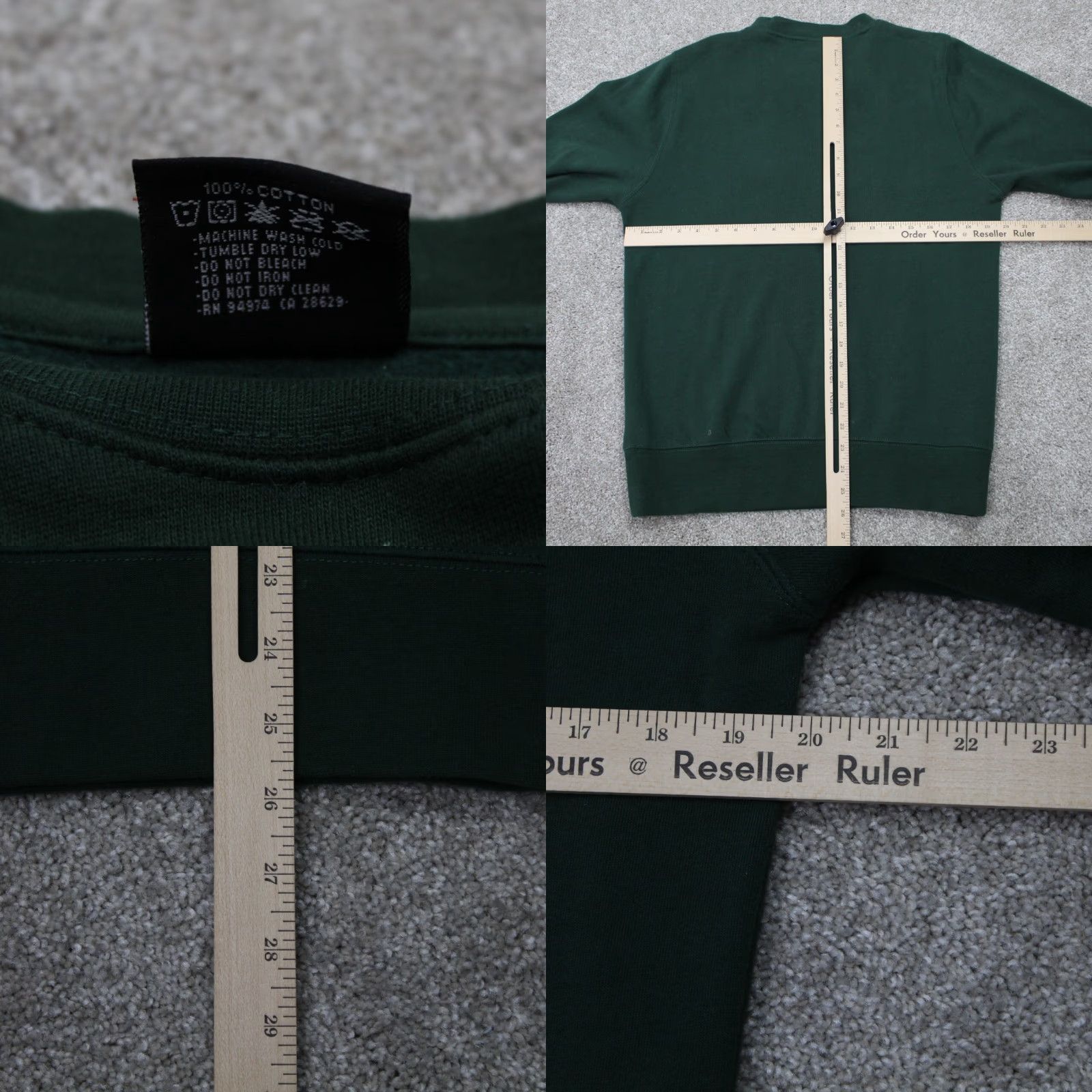 Undefeated Undefeated Sweatshirt Men S Green L/S Pullover Crewneck Logo 90s Style Regular Fit Vintage: No Size US S / EU 44-46 / 1 - 8 Thumbnail