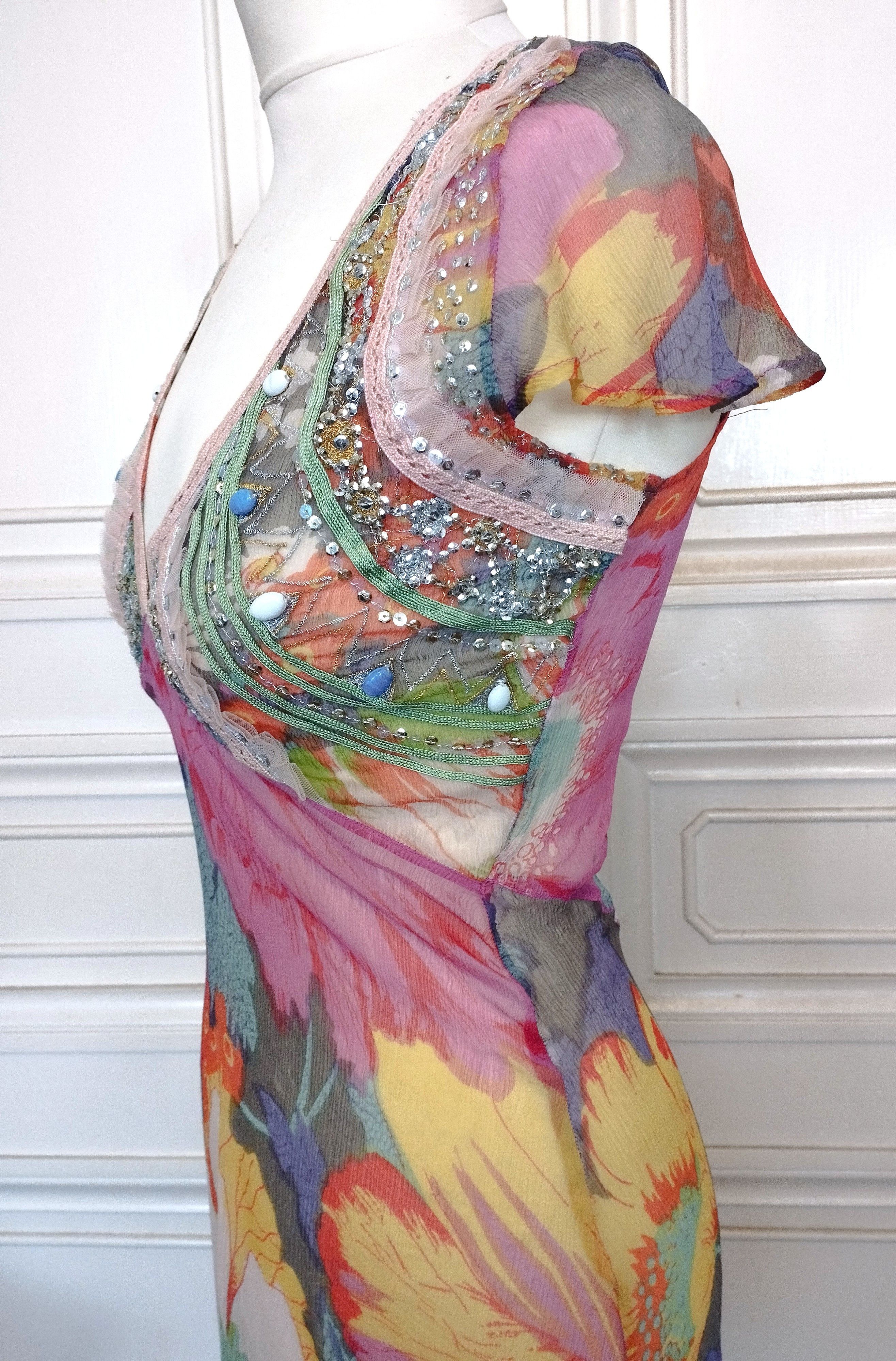 Antik Batik Antik Batik Robe Voile de Soie Rose Cocktail TS 36 Size S / US 4 / IT 40 - 9 Thumbnail