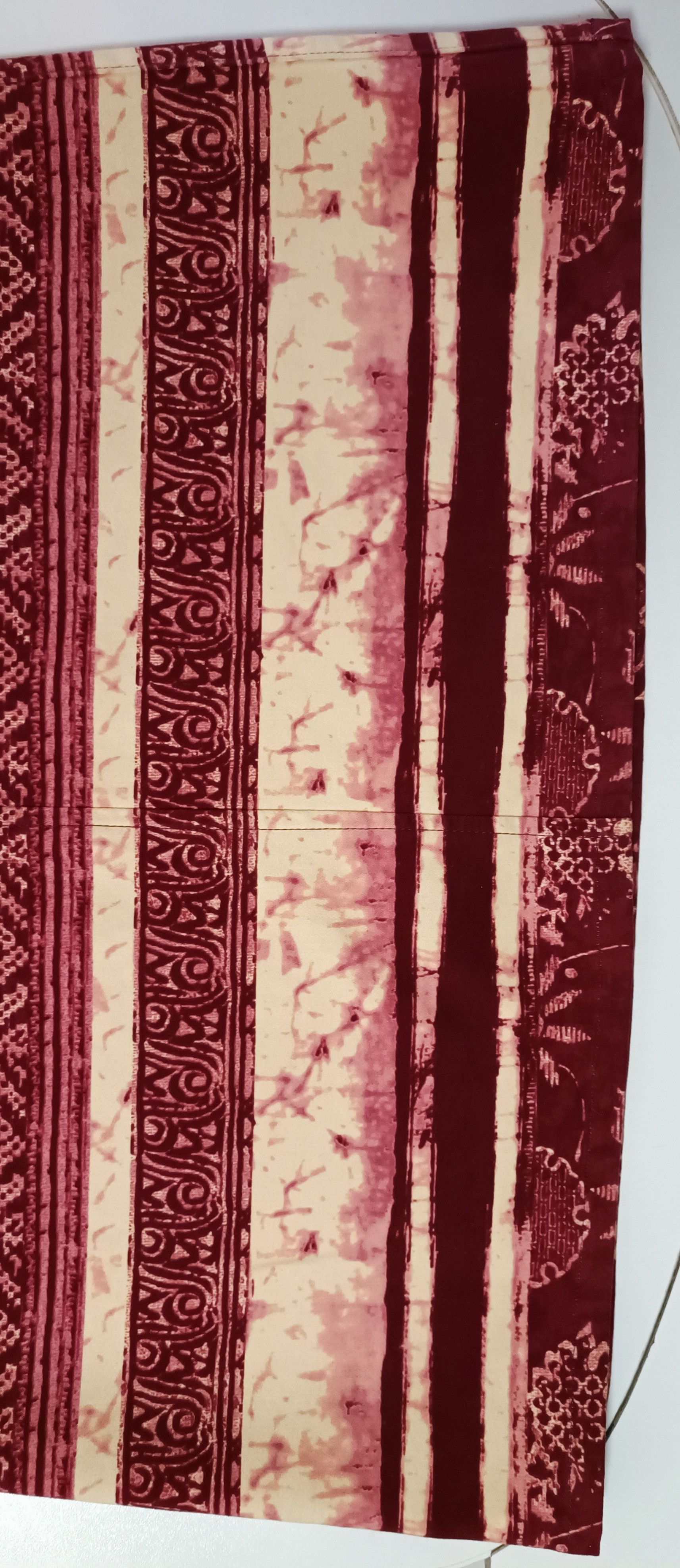 Jean Paul Gaultier 90's- Burgundy maxi skirt with ethnic print. Size 28" / US 6 / IT 42 - 16 Thumbnail