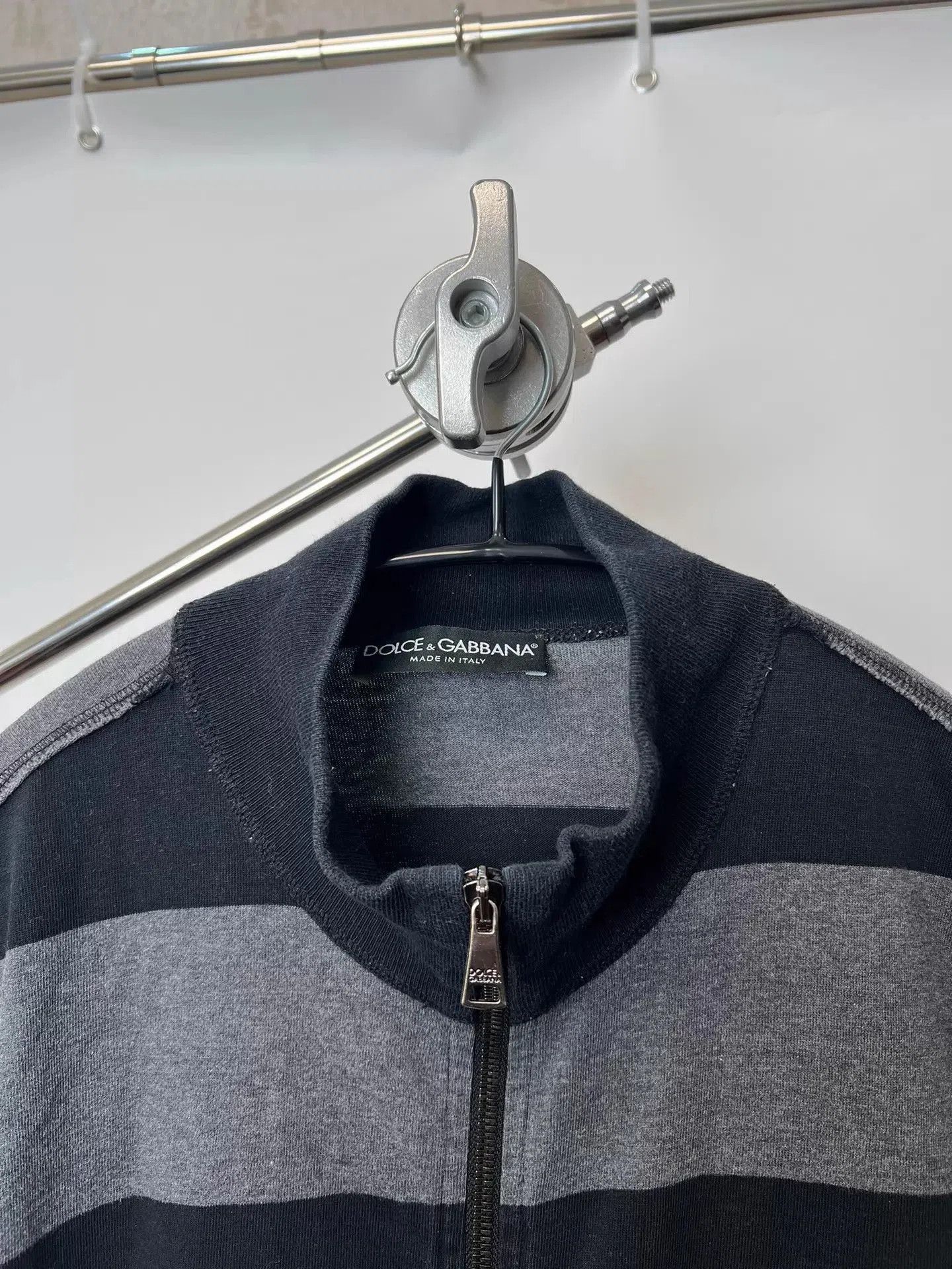 Dolce & Gabbana Striped Zip-Up Casual Jacket Multi M. Size US M / EU 48-50 / 2 - 3 Thumbnail