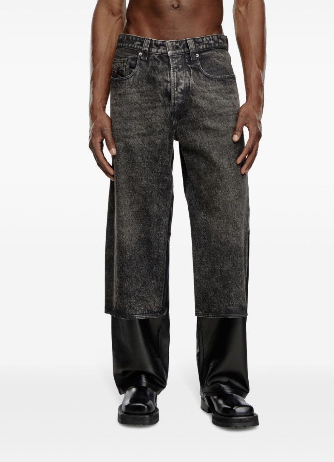 Diesel Diesel P-BRETCH Leather and denim Pant Size US 32 / EU 48 - 2 Thumbnail