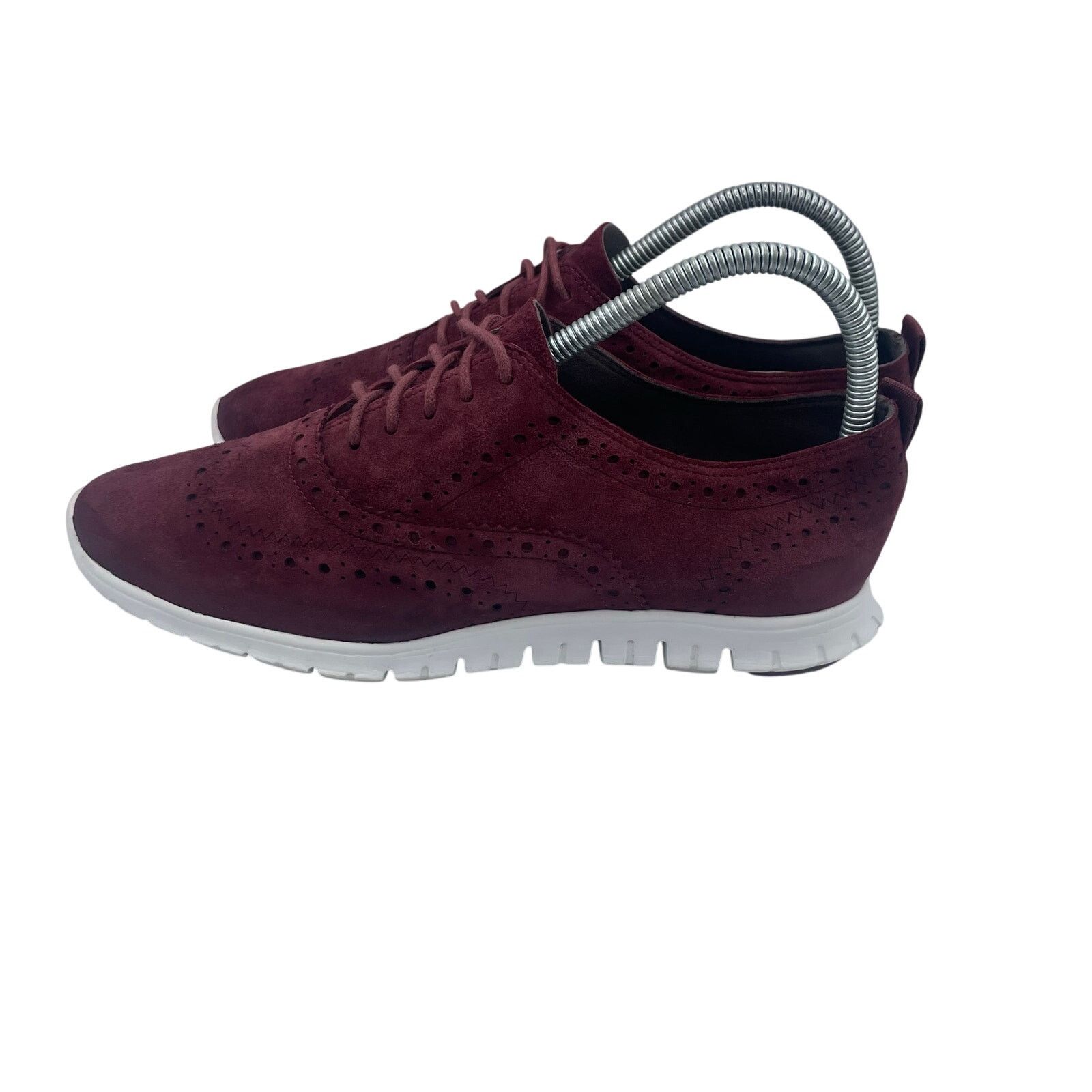 Cole Haan Cole Haan ZeroGrand Wingtip Oxford Shoes Suede Red Women 7.5 Size US 7.5 / IT 37.5 - 3 Thumbnail