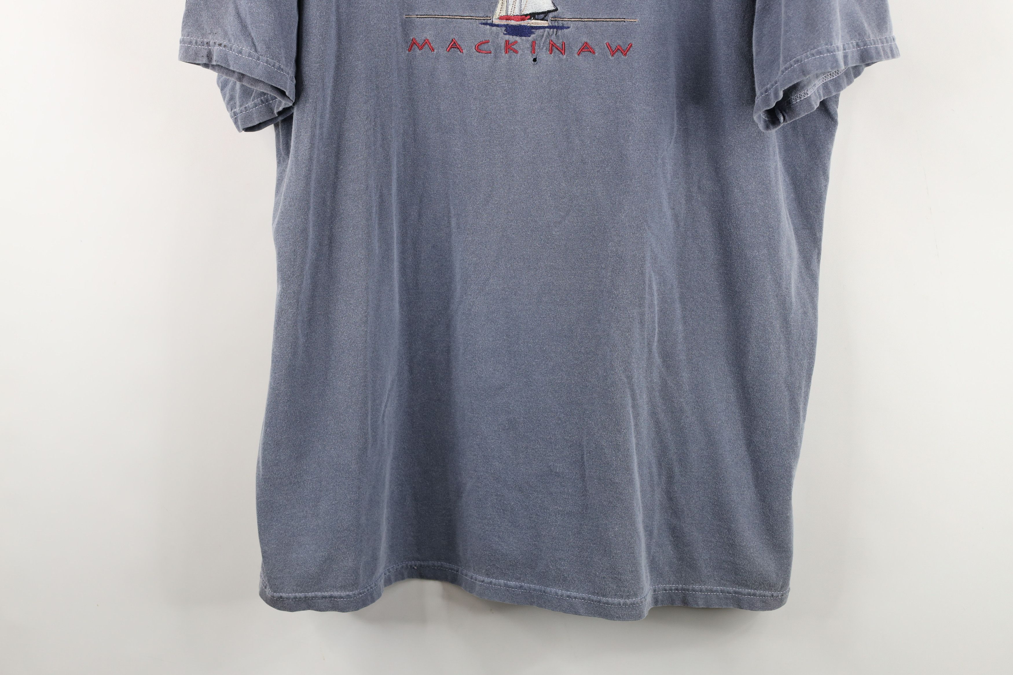 Vintage Vintage 90s Y2K Streetwear Mackinaw Sailing Sailboat T-Shirt Size US XL / EU 56 / 4 - 3 Thumbnail
