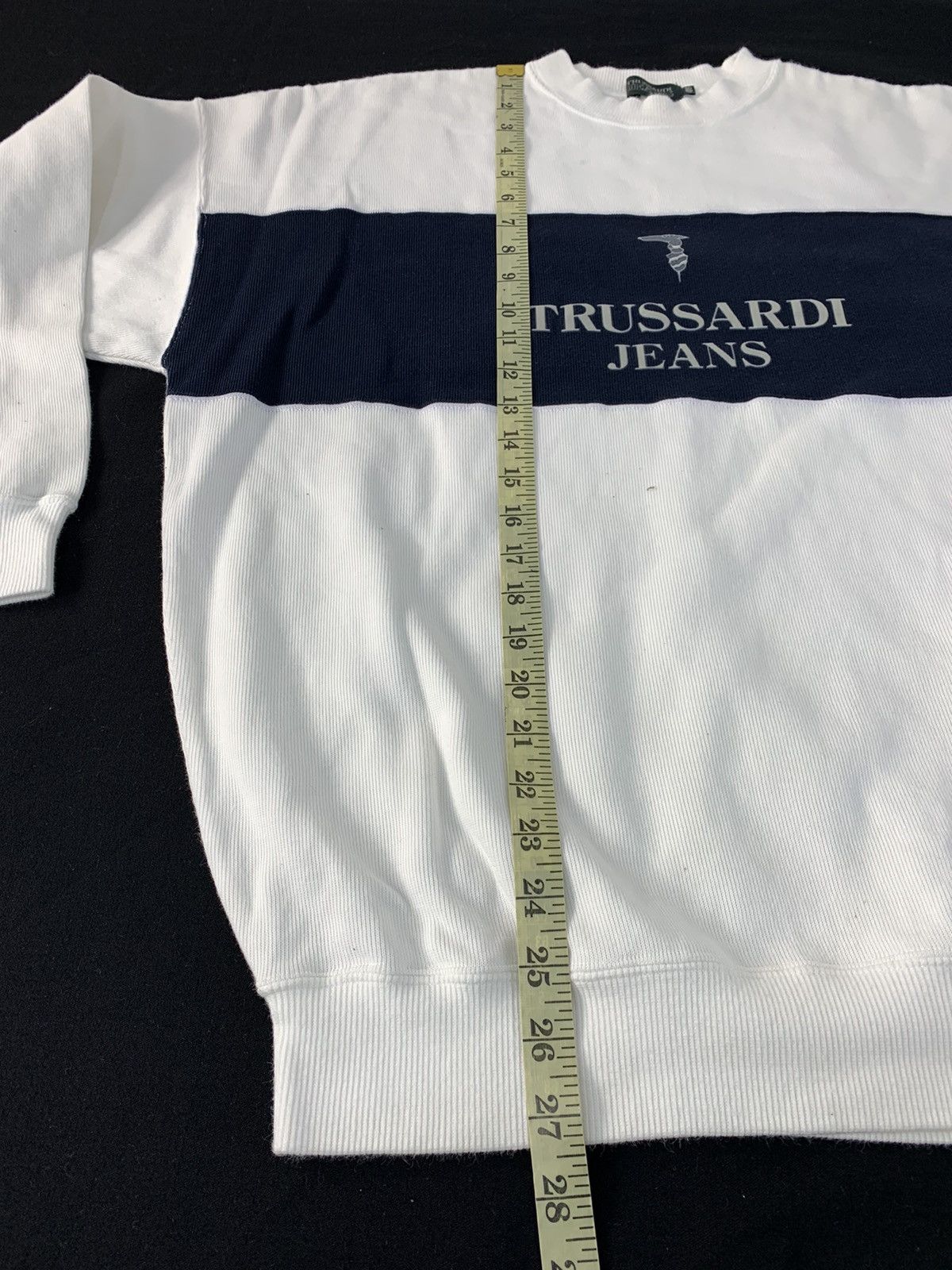 Trussardi 90s Trussardi Jeans Crewneck Sweatshirt Black Block Design Size US L / EU 52-54 / 3 - 10 Thumbnail