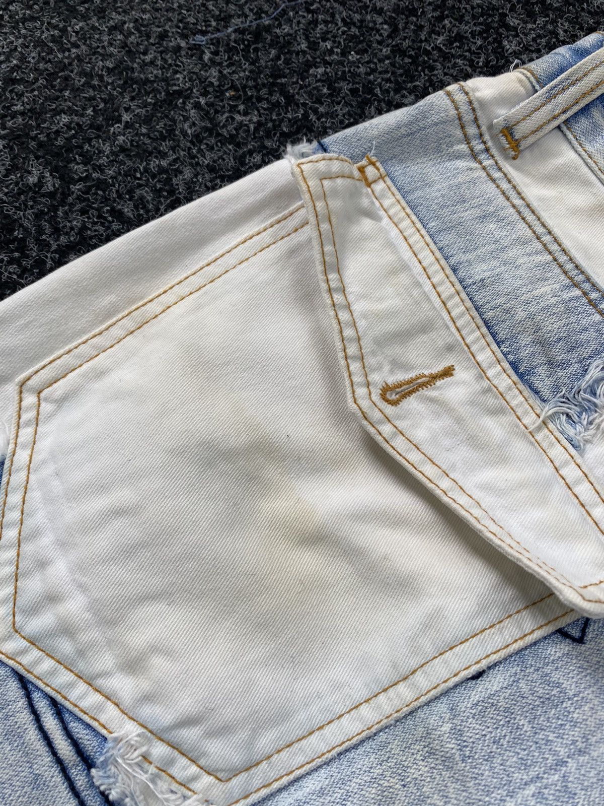 Japanese Brand 🔥OPIUM PUNK GOTHIC DISTRESSED ASYMMETRICAL JEANS CUSTOM 32 Size US 32 / EU 48 - 16 Thumbnail