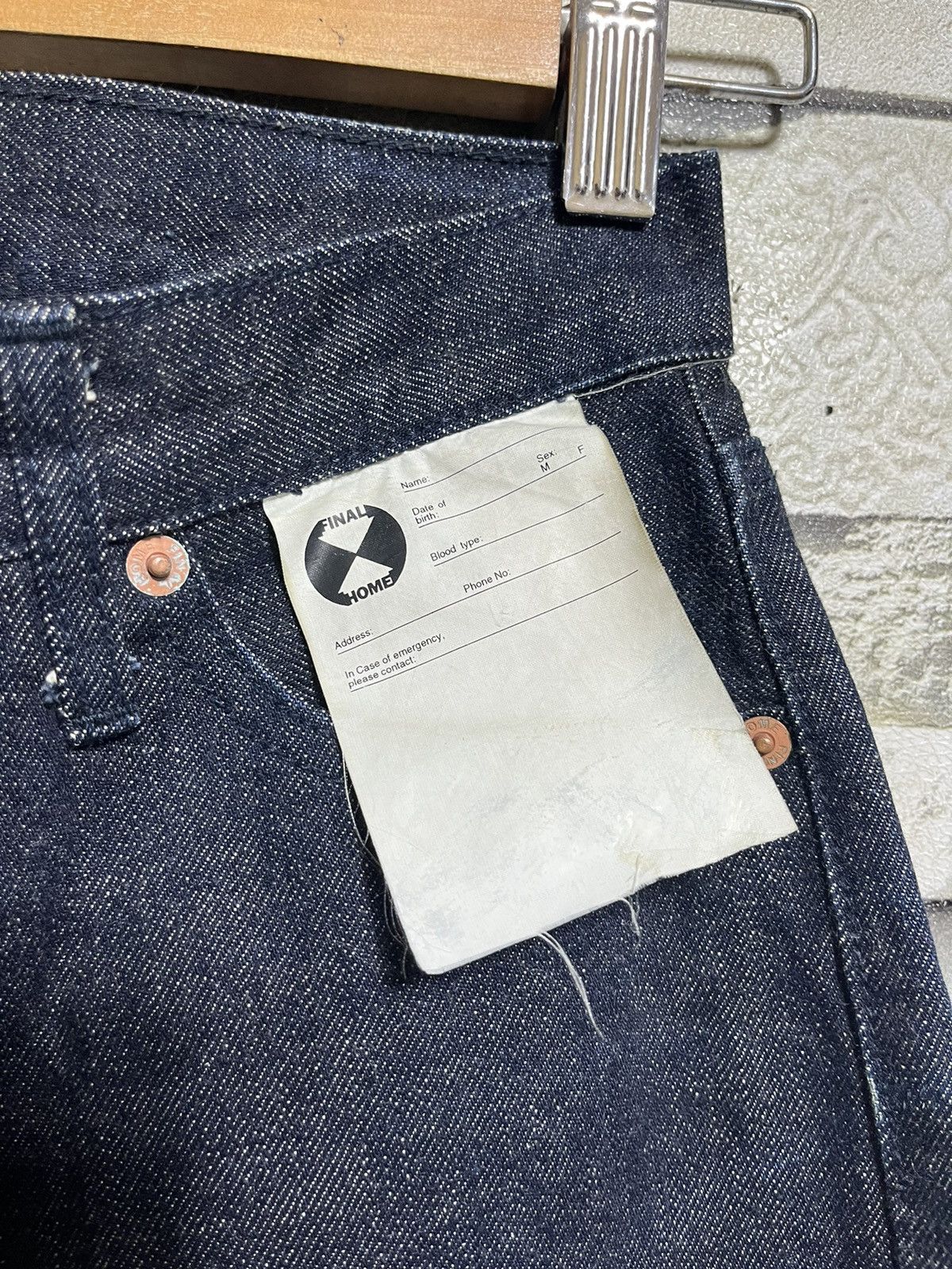 Final Home FINAL HOME SELVEDGE JAPAN RAW DENIM PANTS WOMENS Size 28" / US 6 / IT 42 - 3 Thumbnail